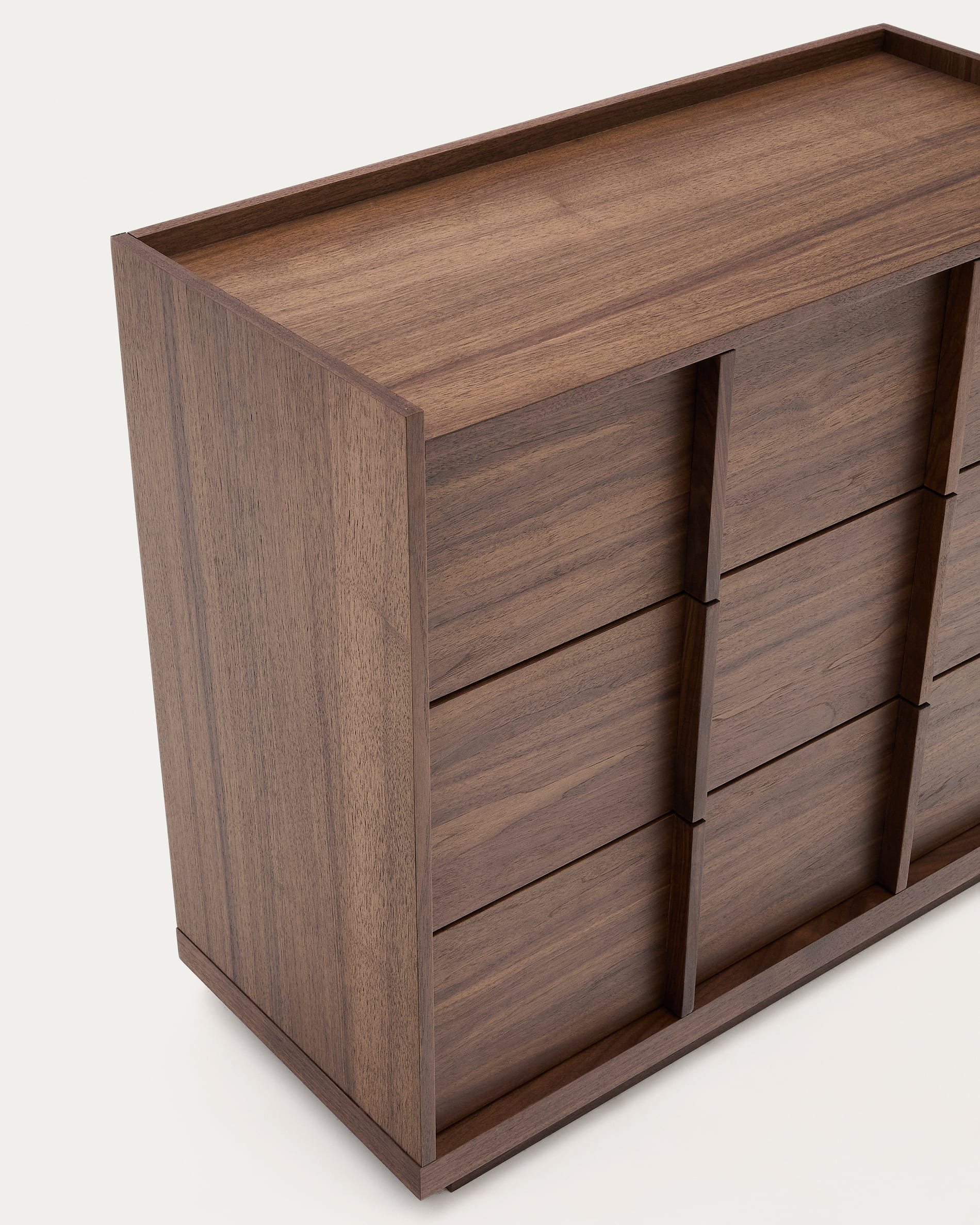 Onix chest of drawers with 3 drawers, walnut veneer, dark finish, 100x78cm FSC Mix Credit