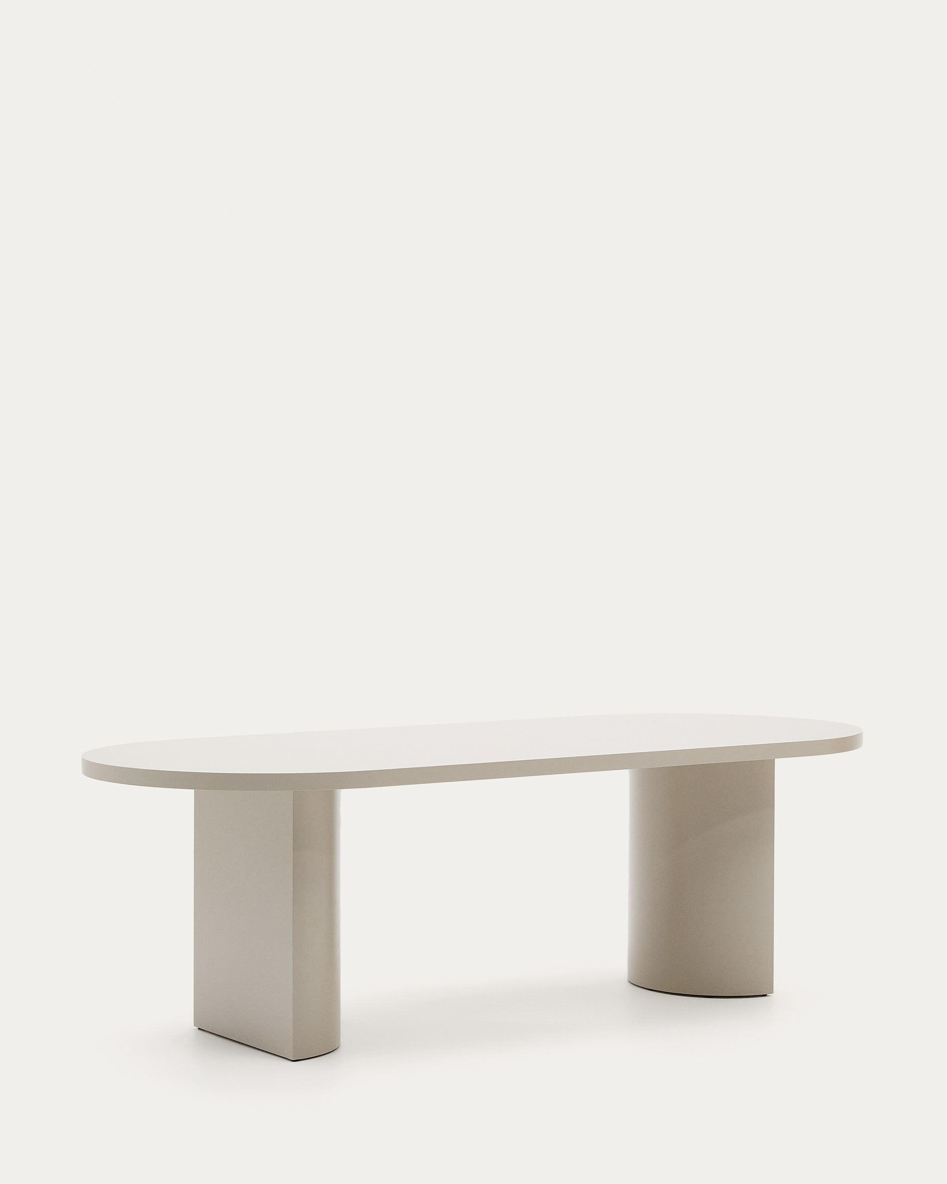 Nealy table in a lacquered MDF in an ecru finish, 240 x 100 cm