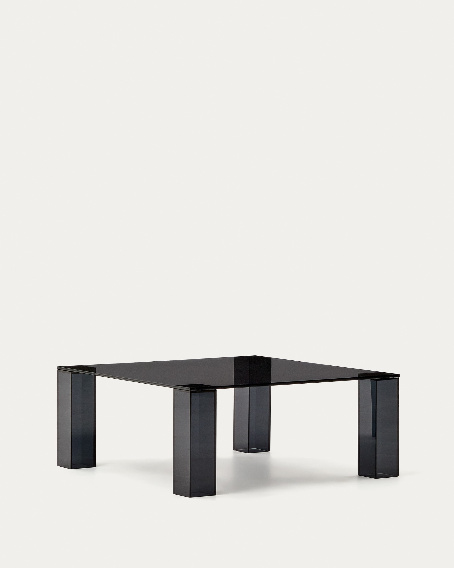 Adularia dark-grey, tempered-glass side table, 85 x 85 cm