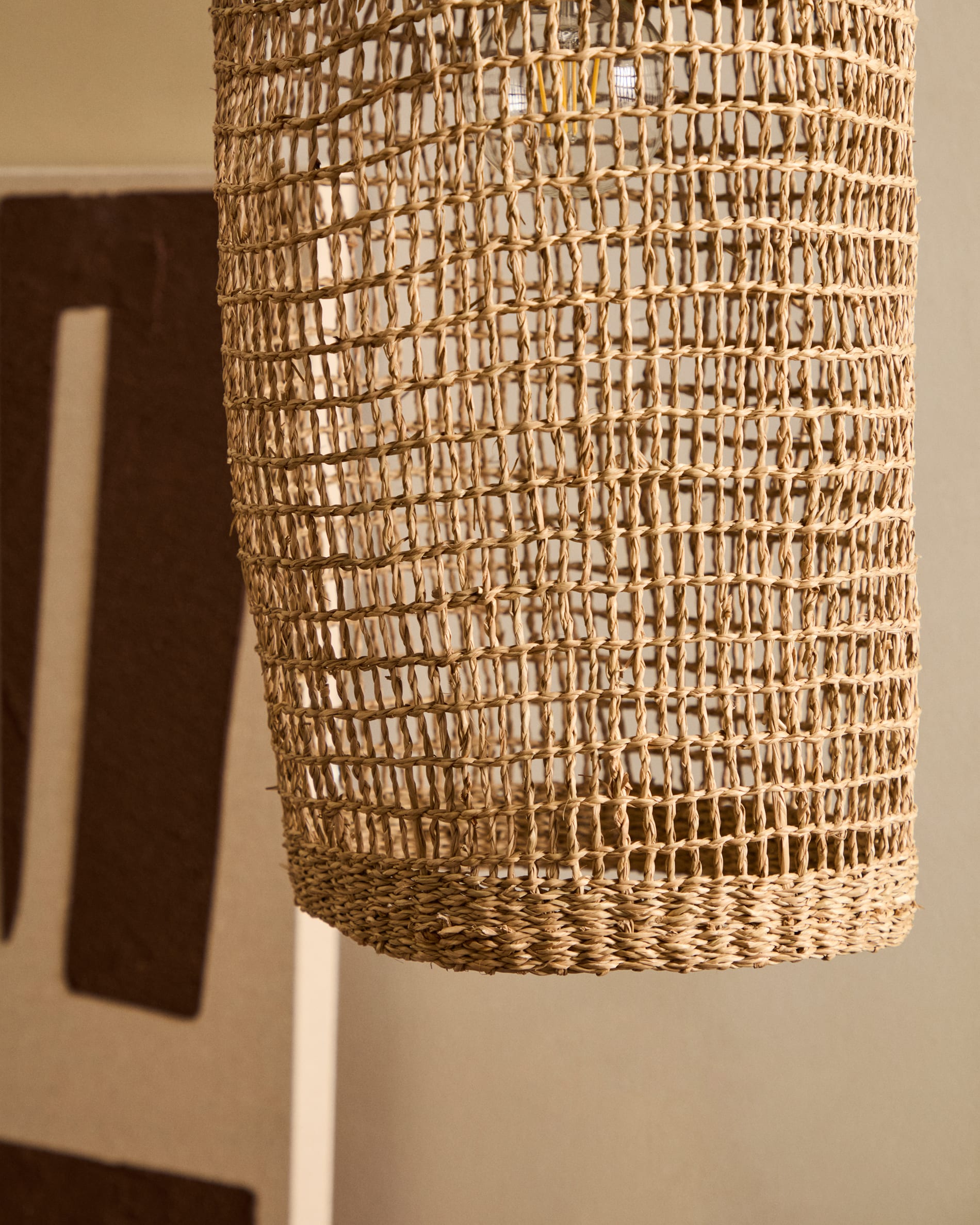 Laiar rattan ceiling lamp shade in a natural finish Ø27 cm