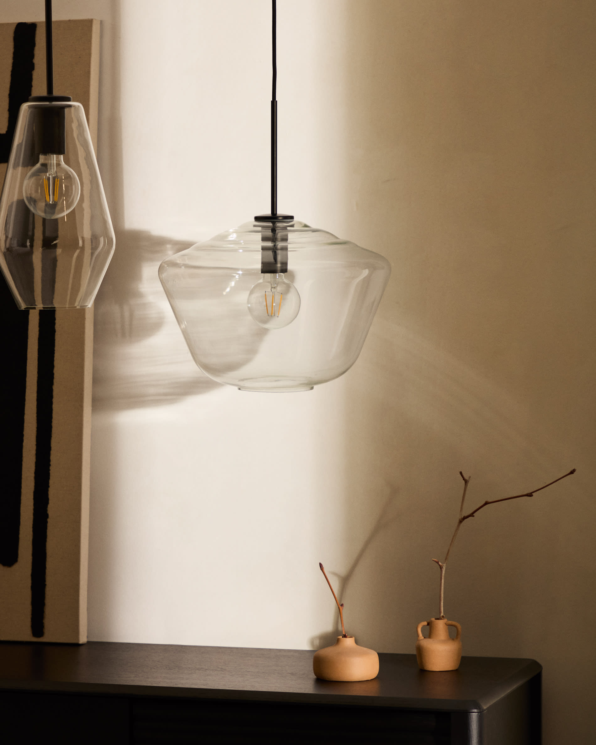 Plafonnier Mao en verre Ø — Kave Home