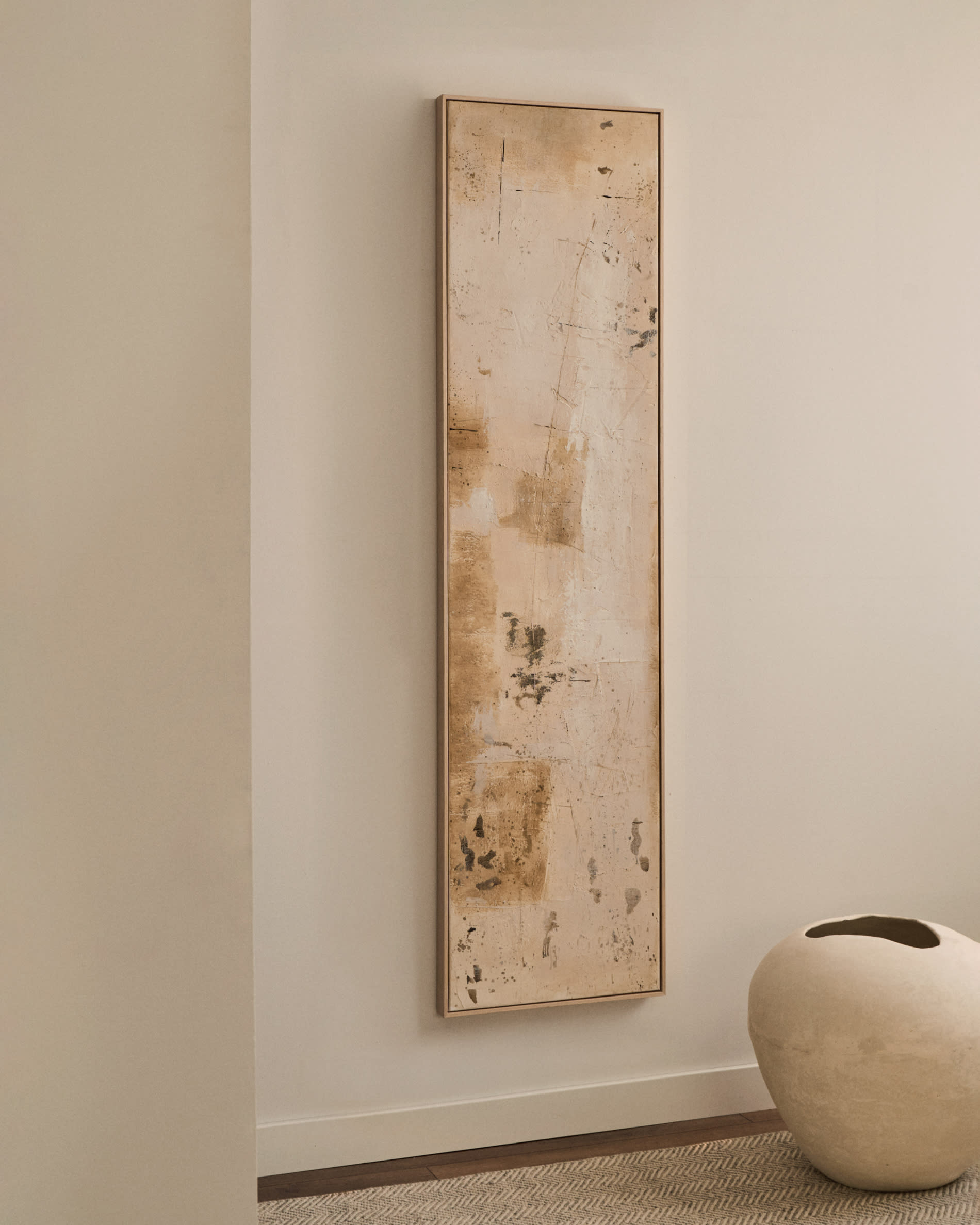 Silpa dark beige abstract picture, 182 x 47 cm