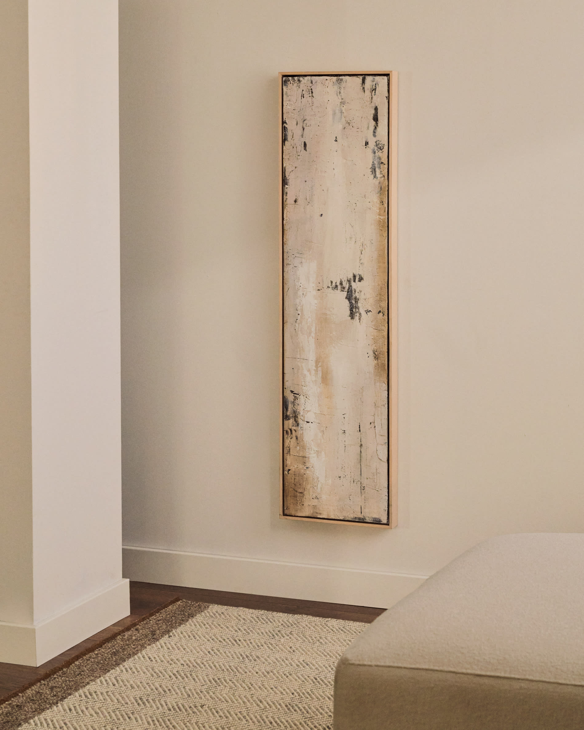 Selnar grey abstract picture, 122 x 32 cm