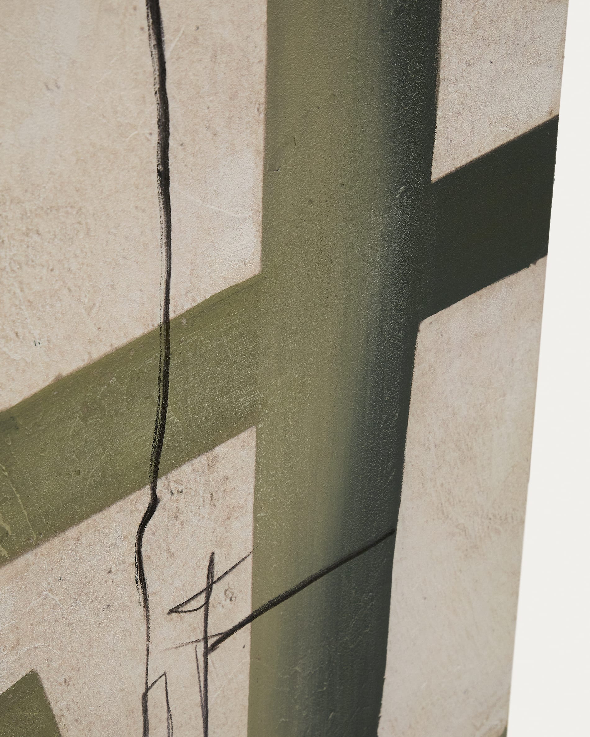 Fida, green abstract canvas, 180 x 140 cm