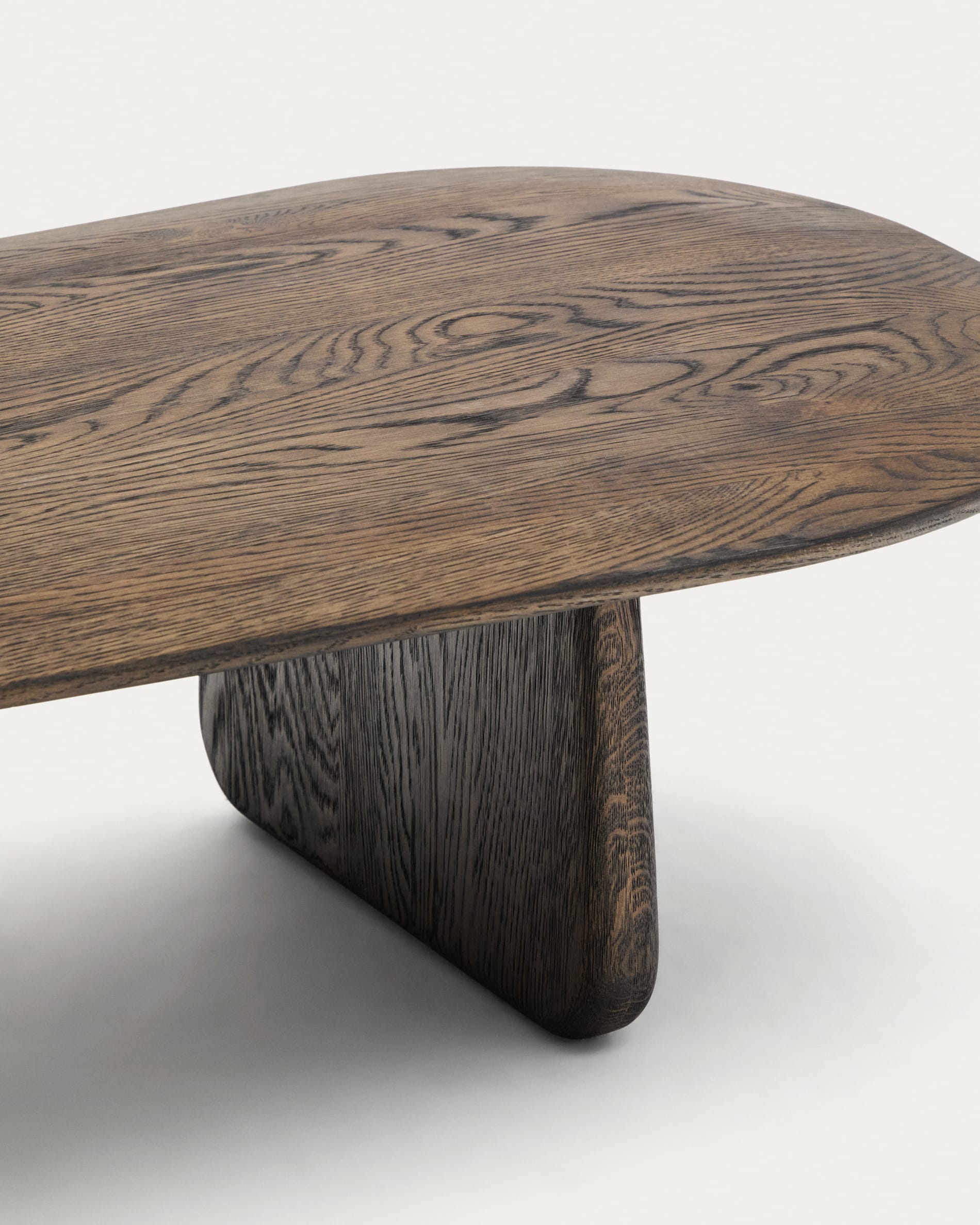 Pirita coffee table made from solid oak wood in a dark finish, 147 x 65 cm FSC 100%