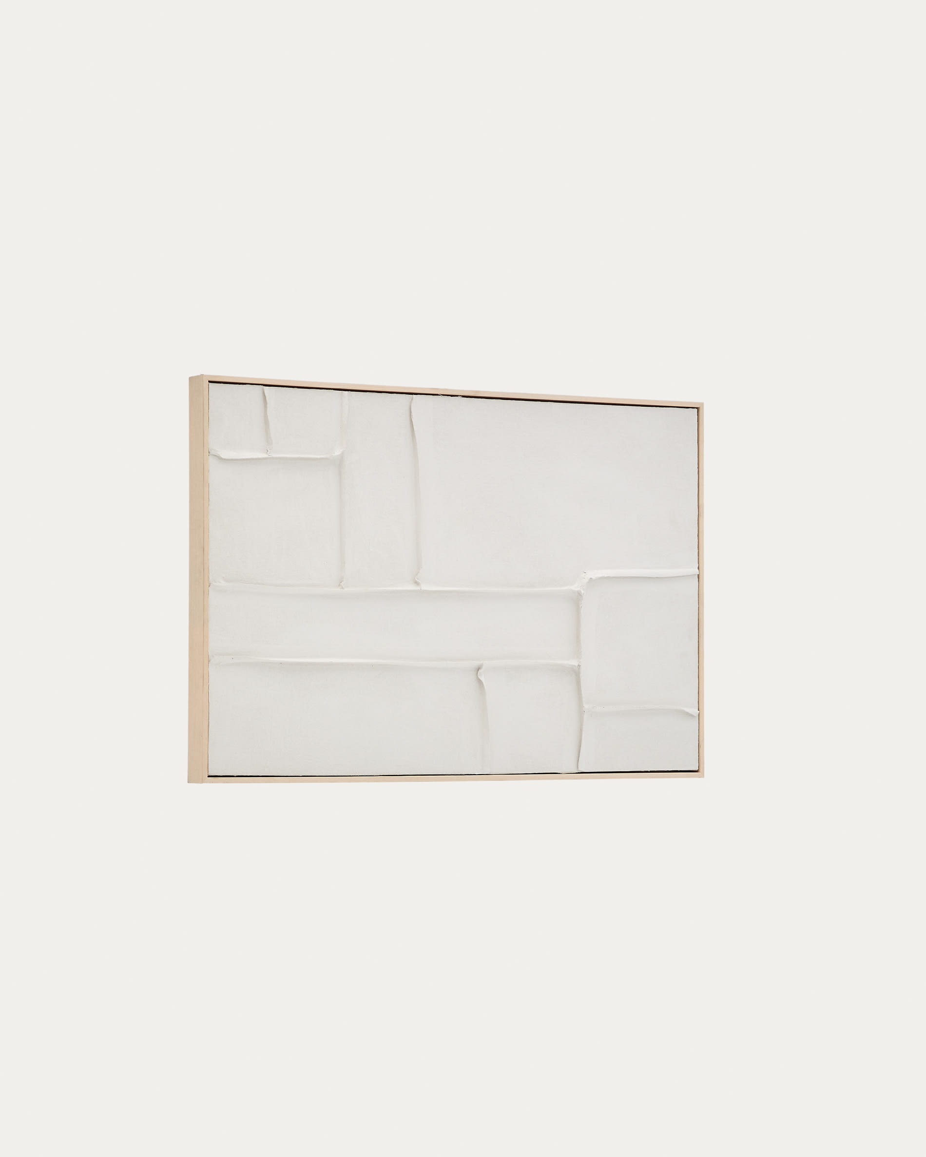 Klis white linen picture with geometric shapes, 60 x 90 cm