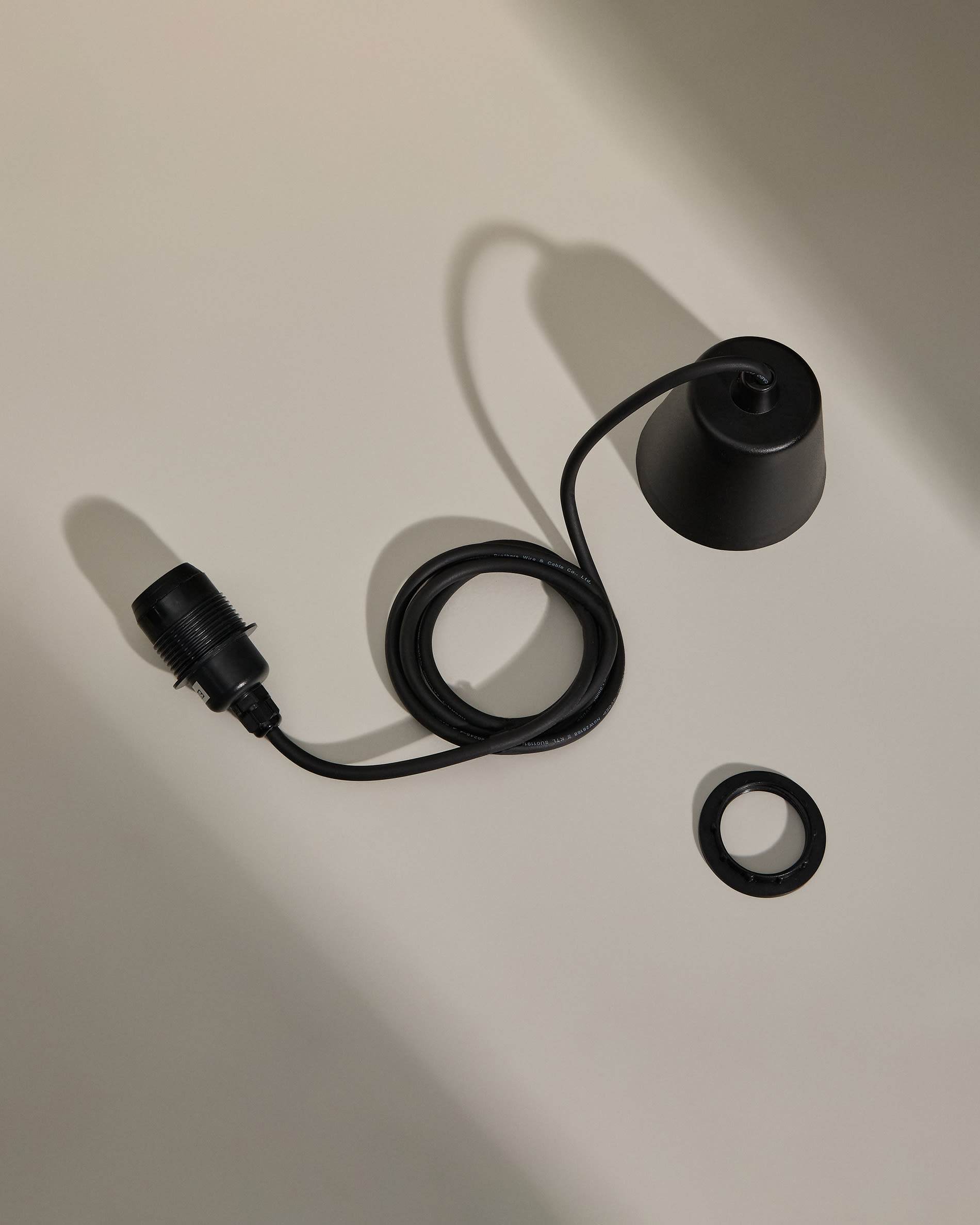 Albir black outdoor ceiling lamp mount