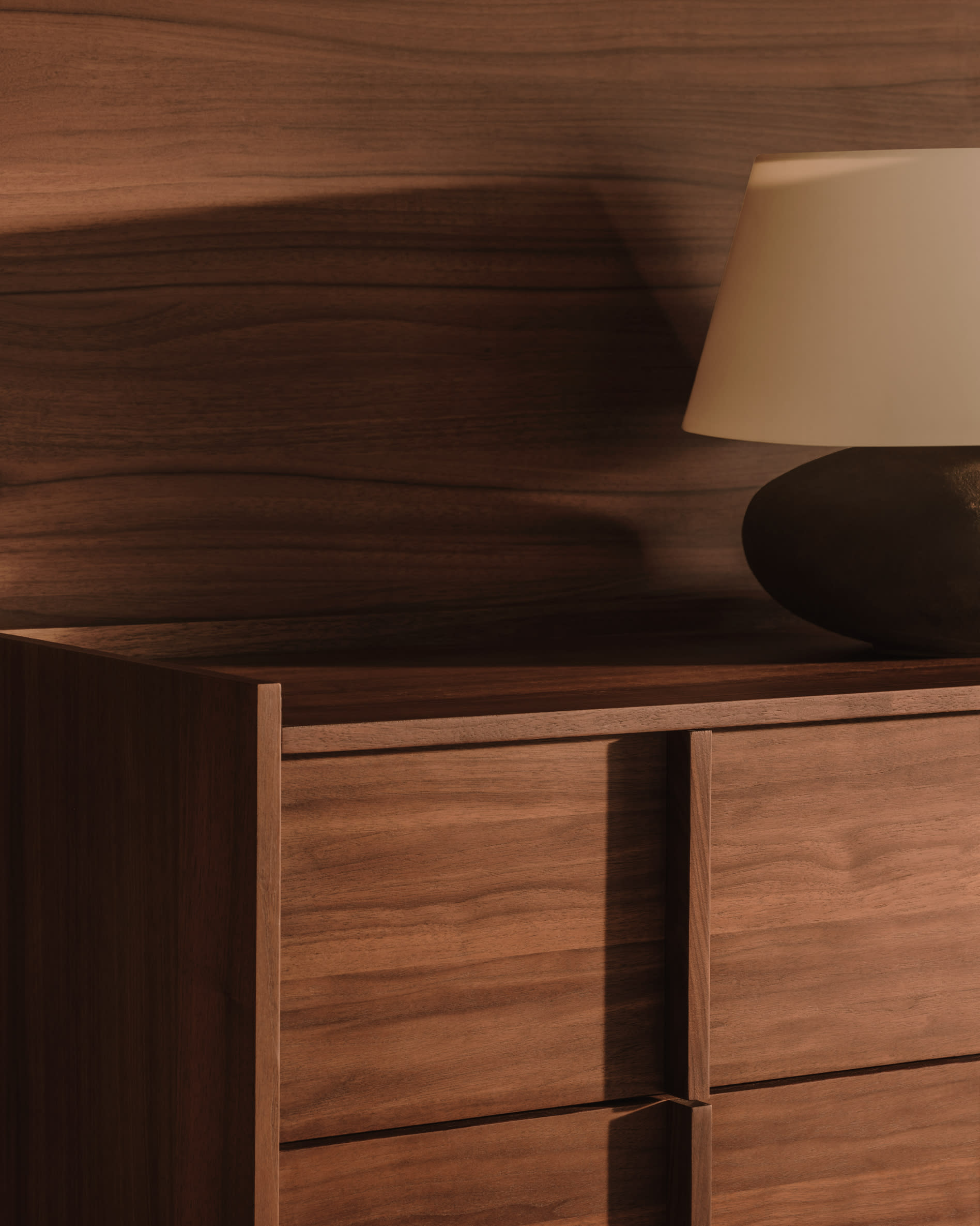 Onix chest of drawers with 3 drawers, walnut veneer, dark finish, 100x78cm FSC Mix Credit