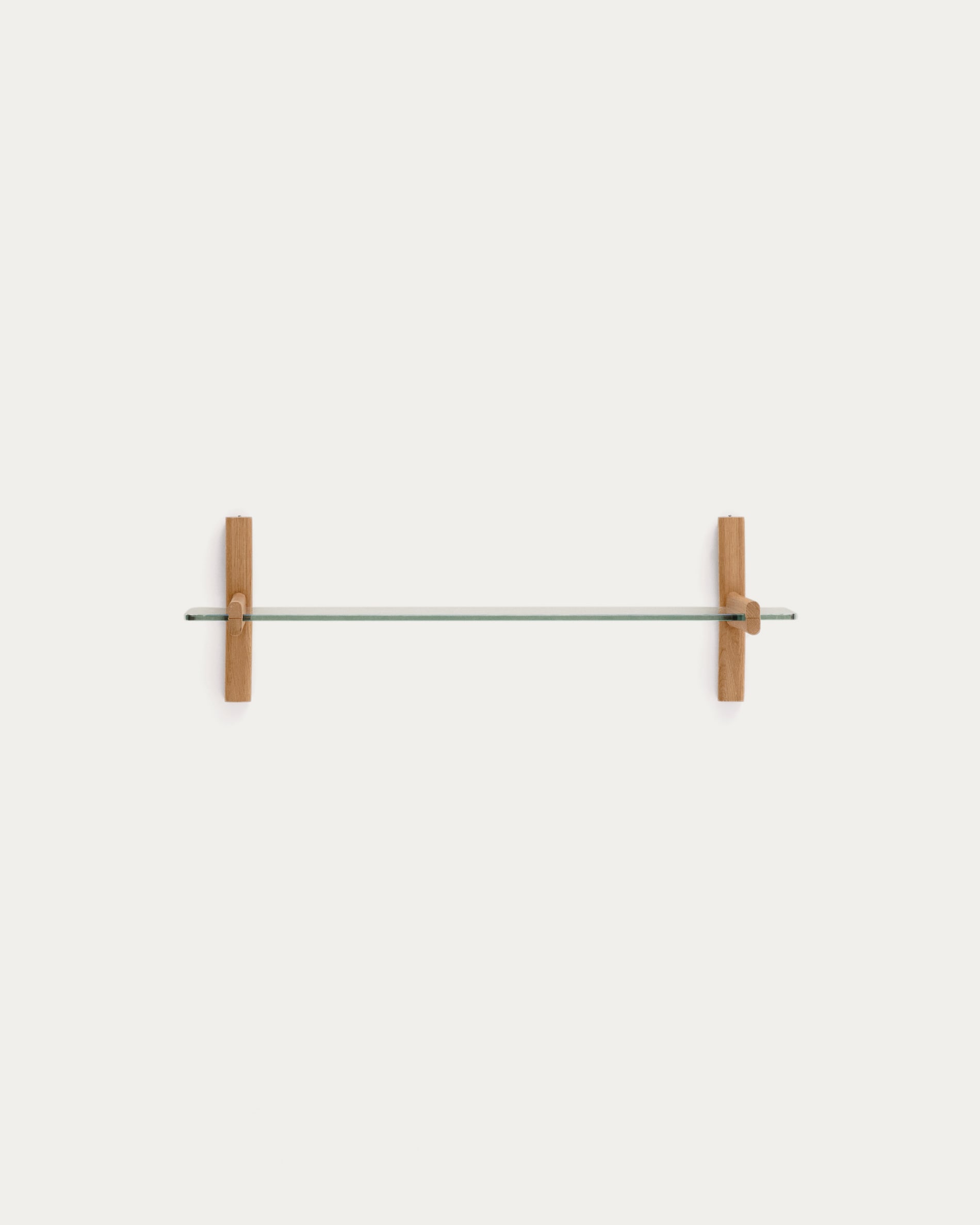 Sitra modular shelf, 1 glass shelf and FSC Mix Credit solid oak wood, 90 cm