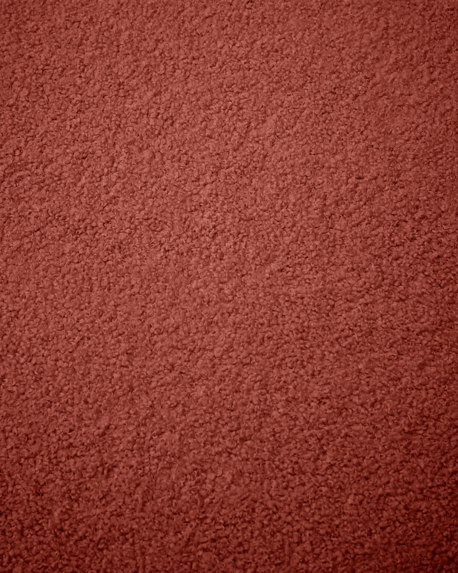 Kaeli footrest cover in terracotta bouclé Ø 43 cm
