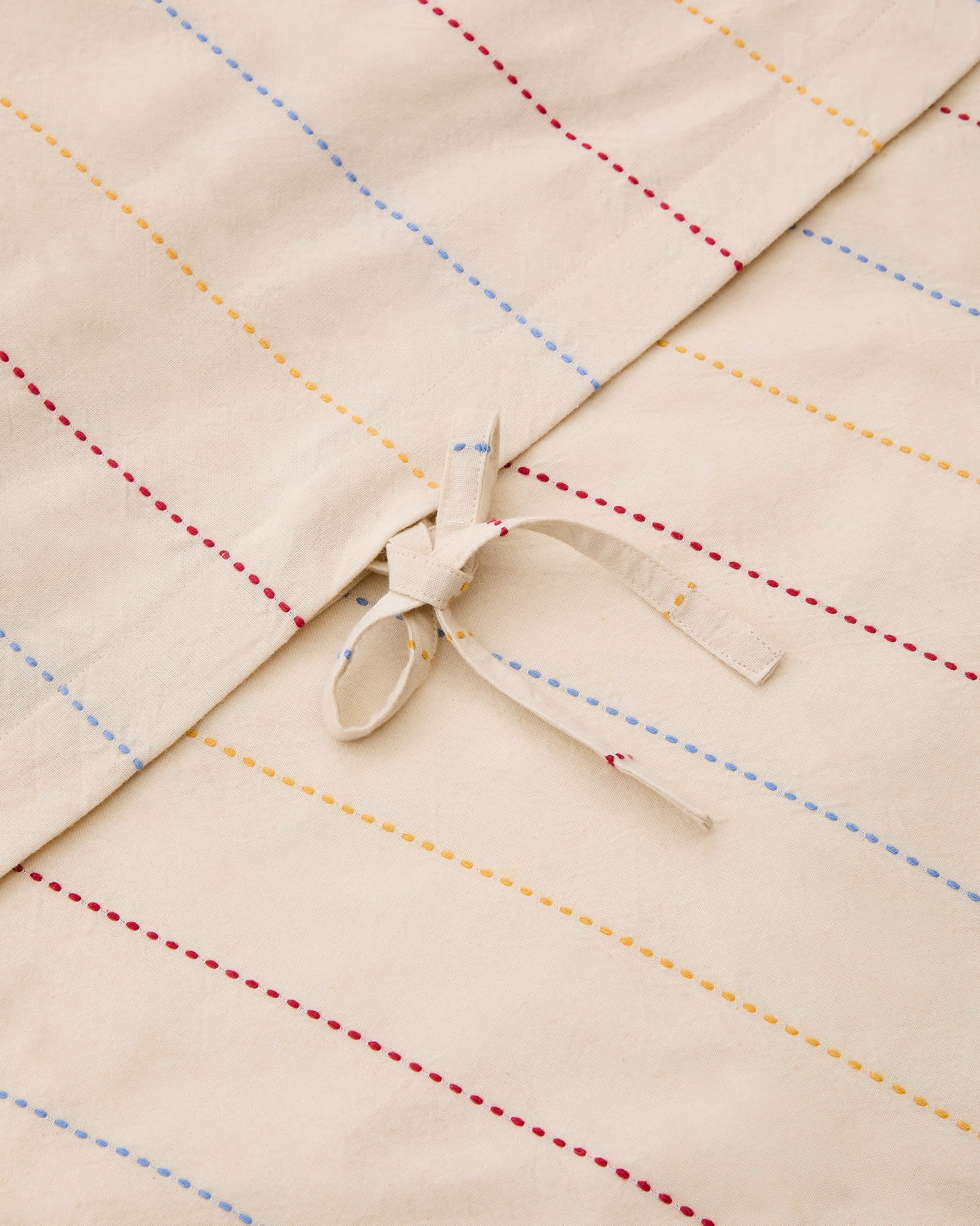 Indani bed set, duvet cover, pillowcase, bottom sheet, organic cotton, stripes for 70 cm bed