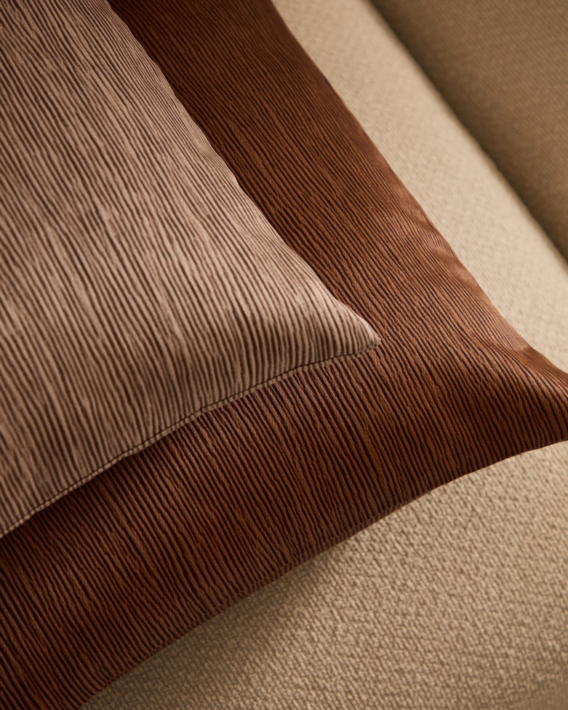 Mirca brown textured cushion cover, 45 x 45 cm