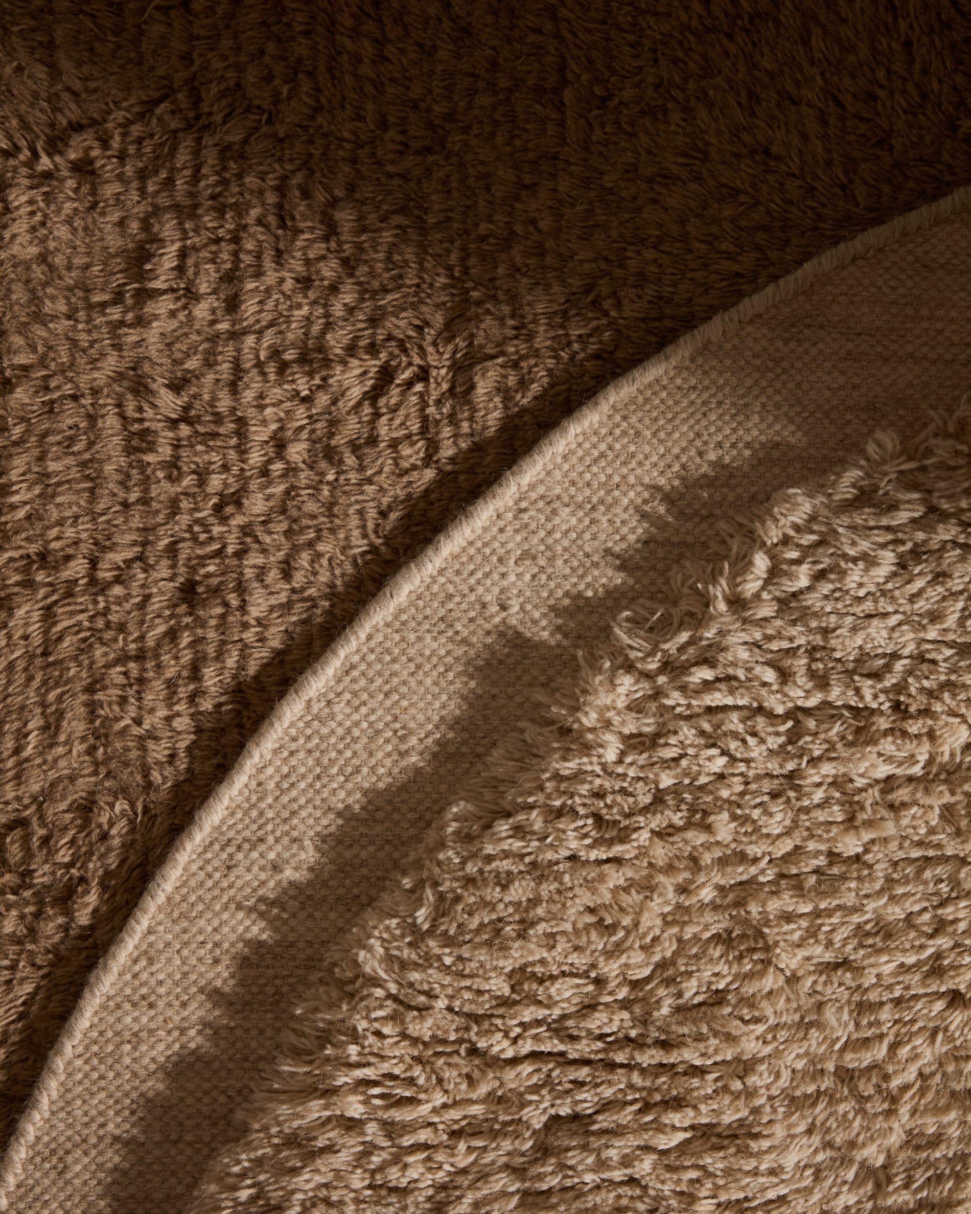 Marely round, beige wool rug, Ø 200 cm