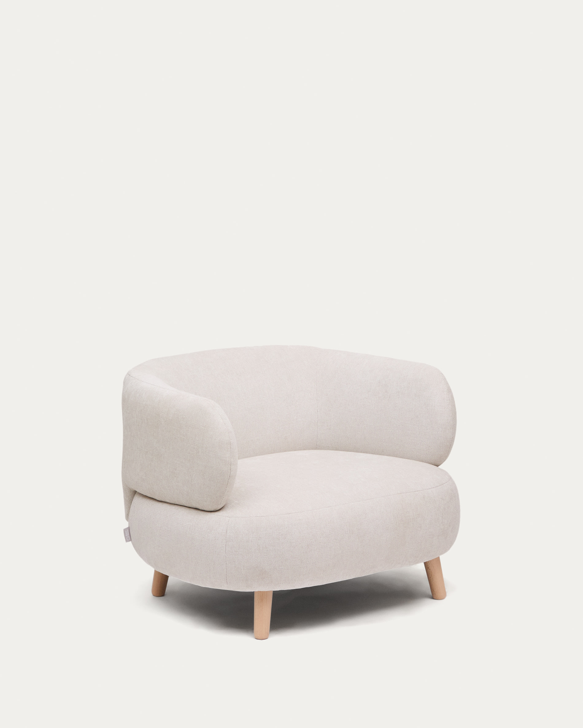 Luisaarmchairinchenillepearlwithsolidbeechwoodlegs90cm|KaveHomeFinland