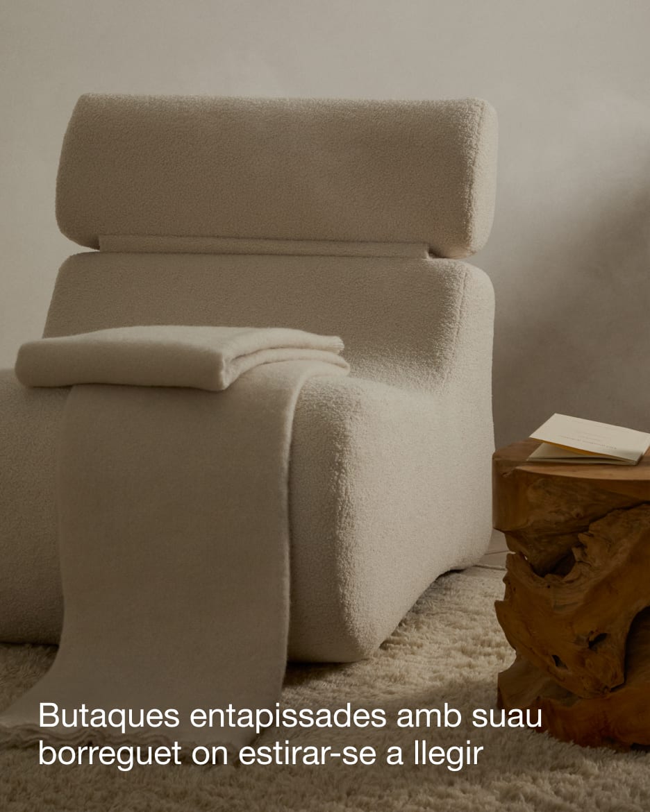 Club white bouclé armchair