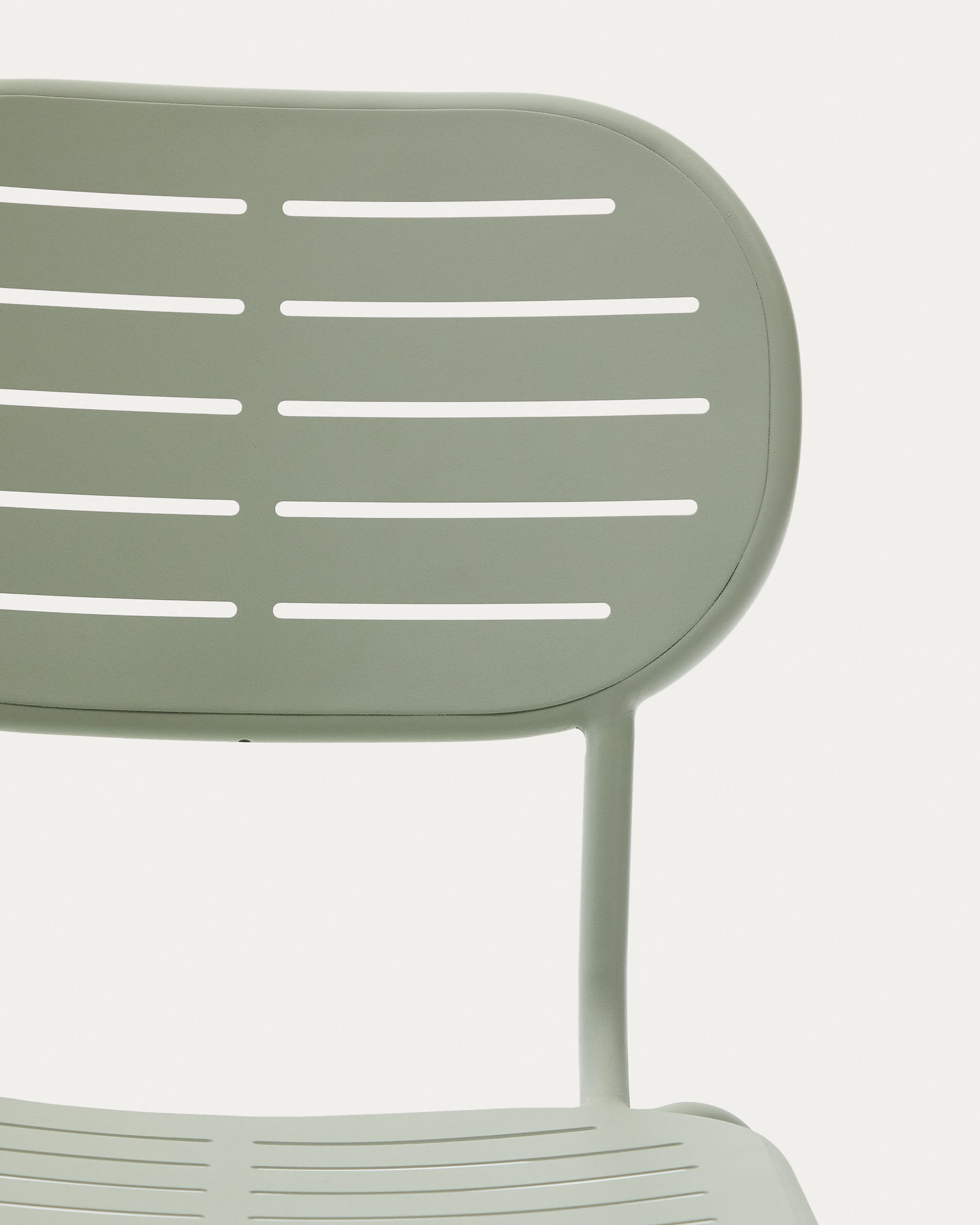 Brai stackable outdoor chair in turquoise galvanised steel