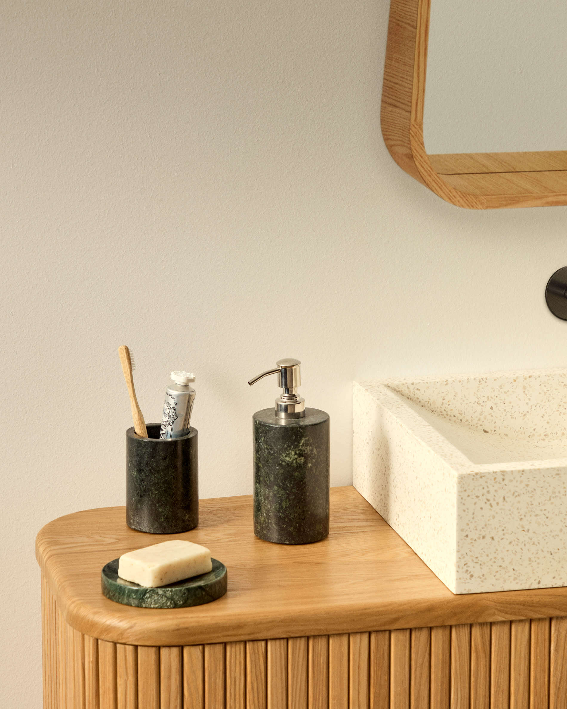 Elenei green marble soap dispenser