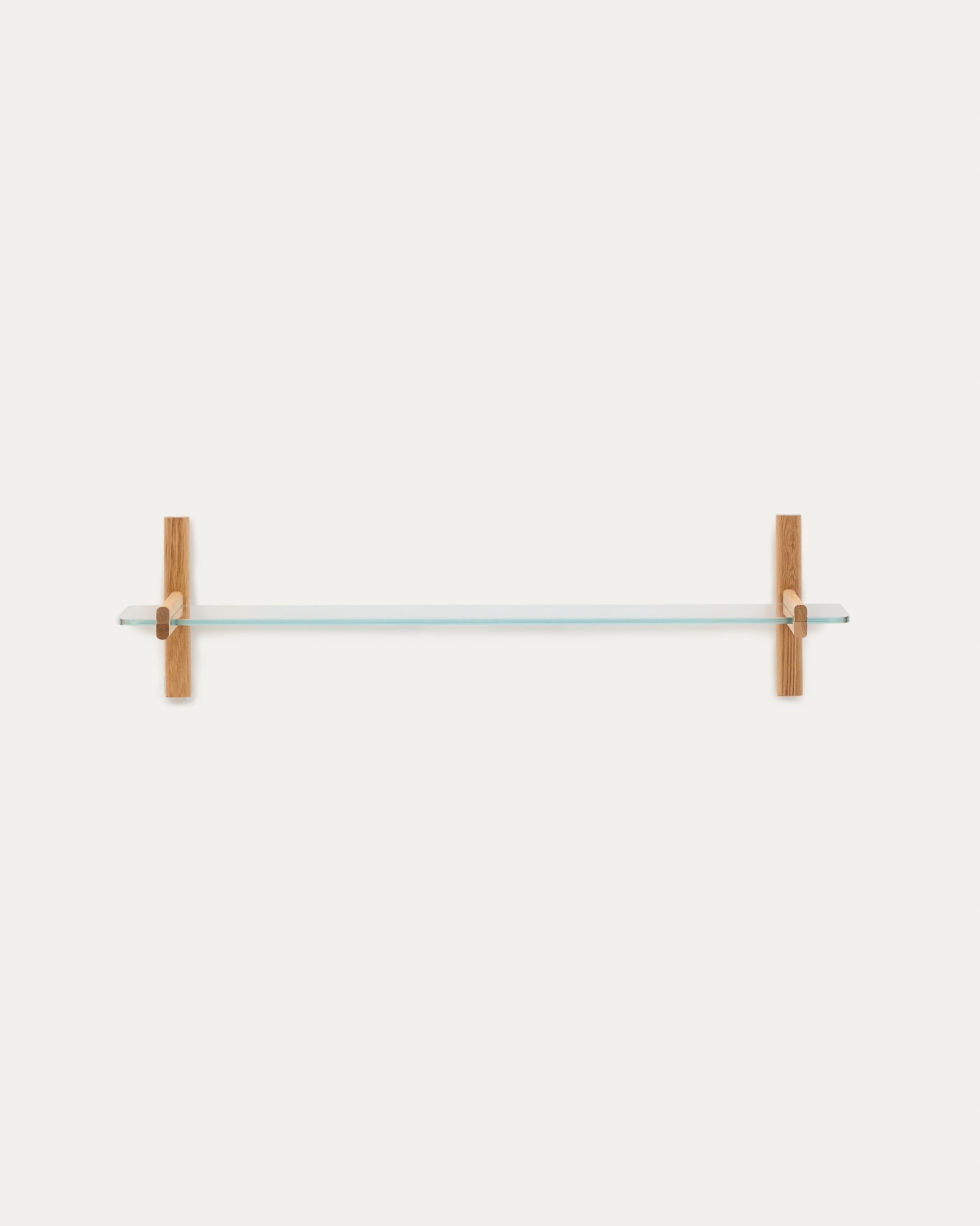 Sitra modular shelf, 1 glass shelf and FSC Mix Credit solid oak wood, 110 cm