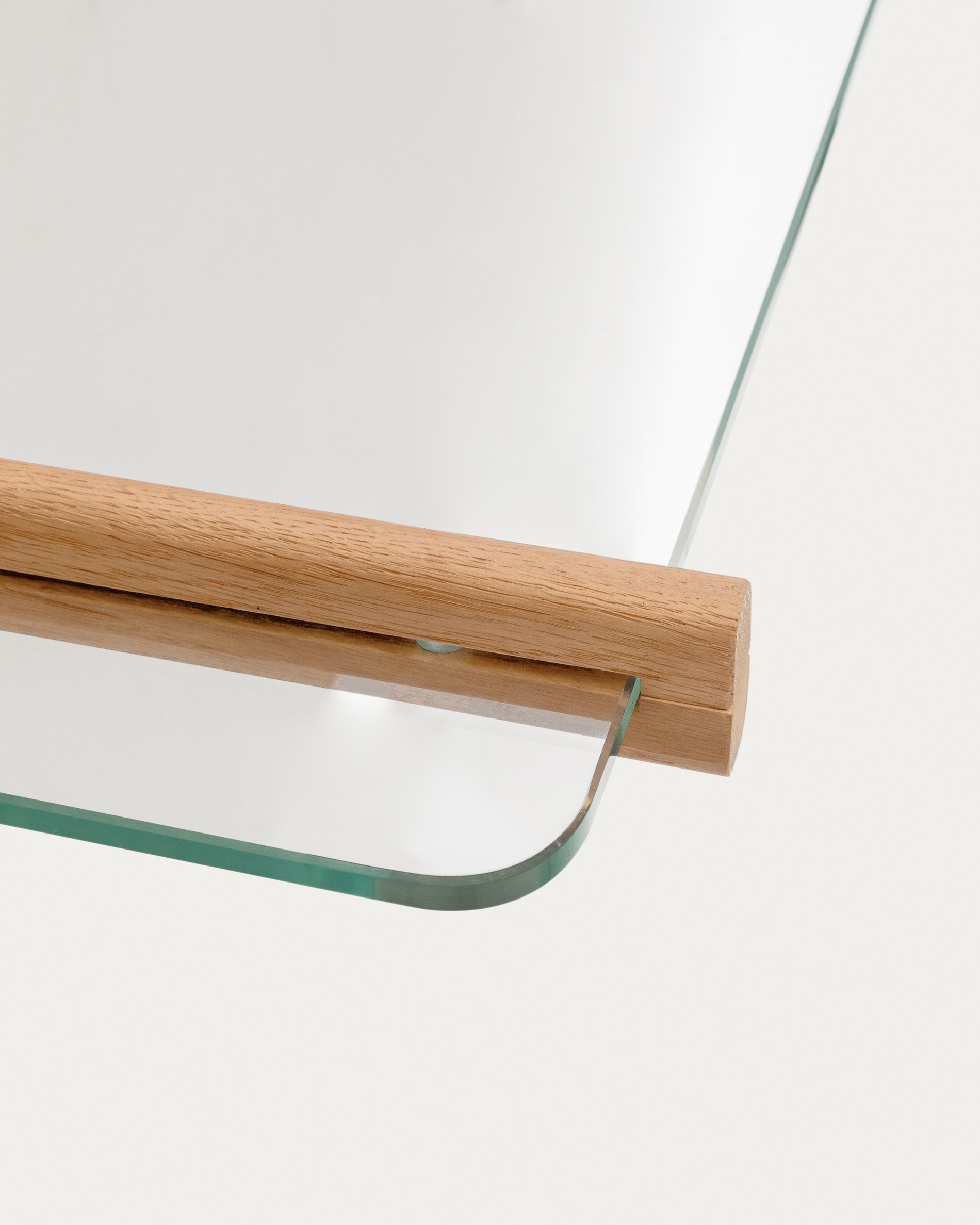 Sitra modular shelf, 1 glass shelf and FSC Mix Credit solid oak wood, 110 cm