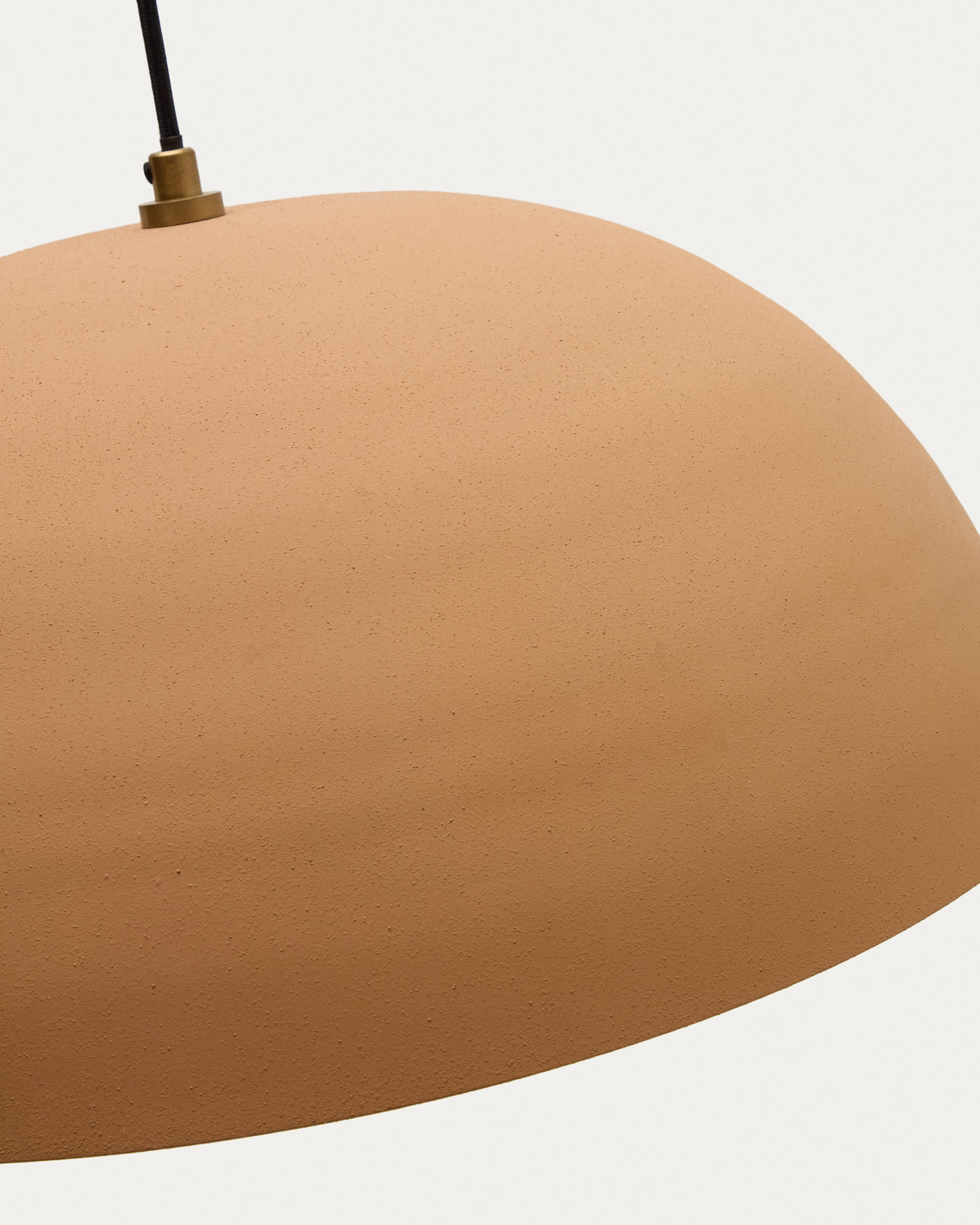 Nibla ceiling lamp in terracotta-effect metal Ø46cm