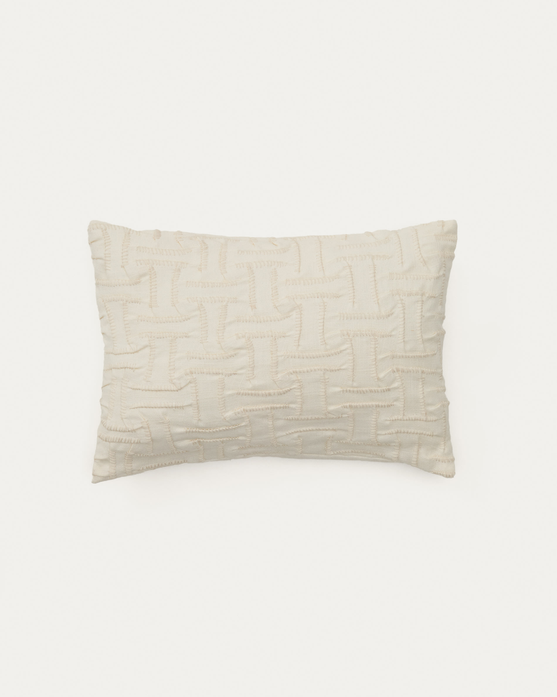 Lir beige embroidered cotton cushion cover 30 x 50cm