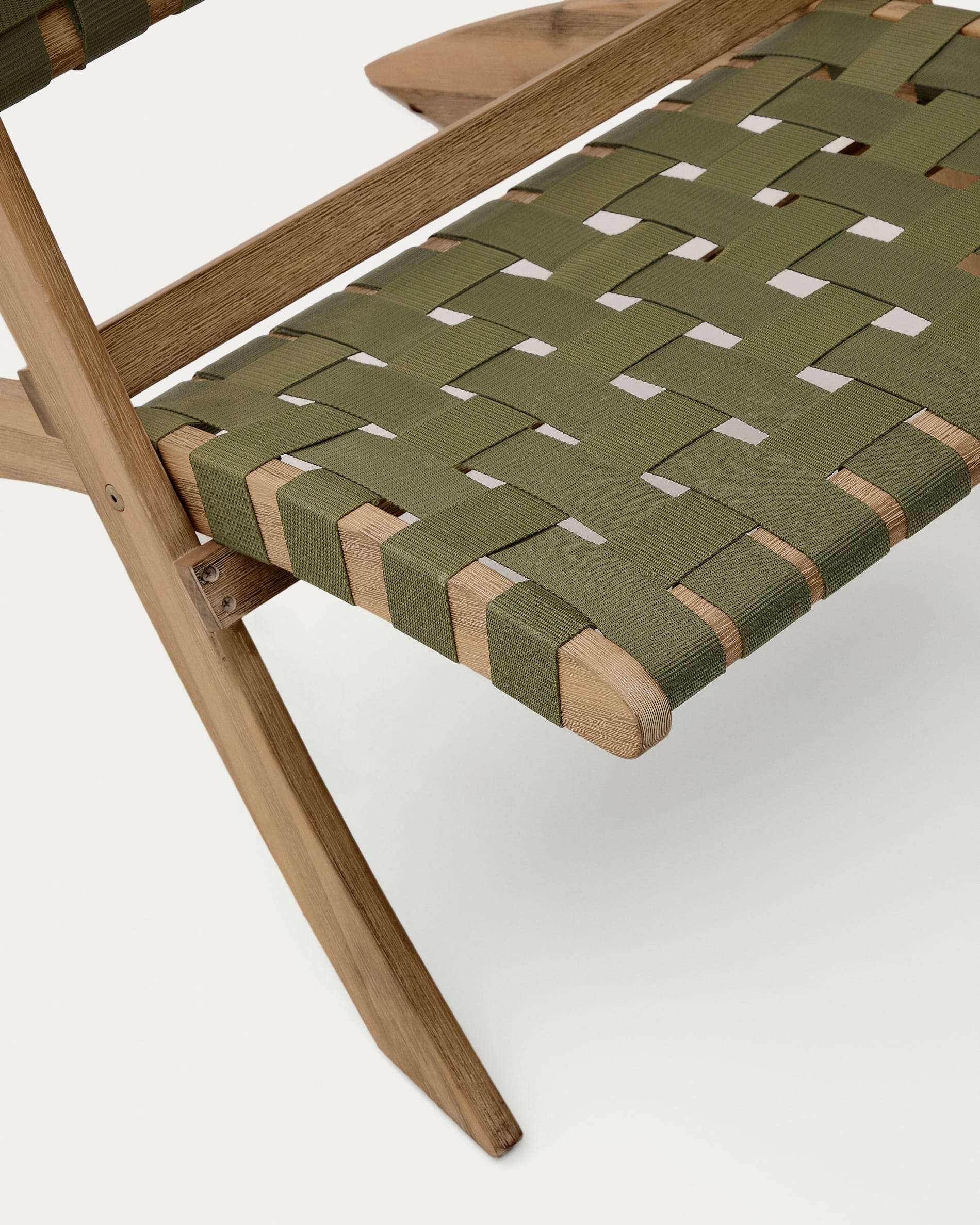 FSC 100% green cord and solid acacia wood Chabeli folding chair