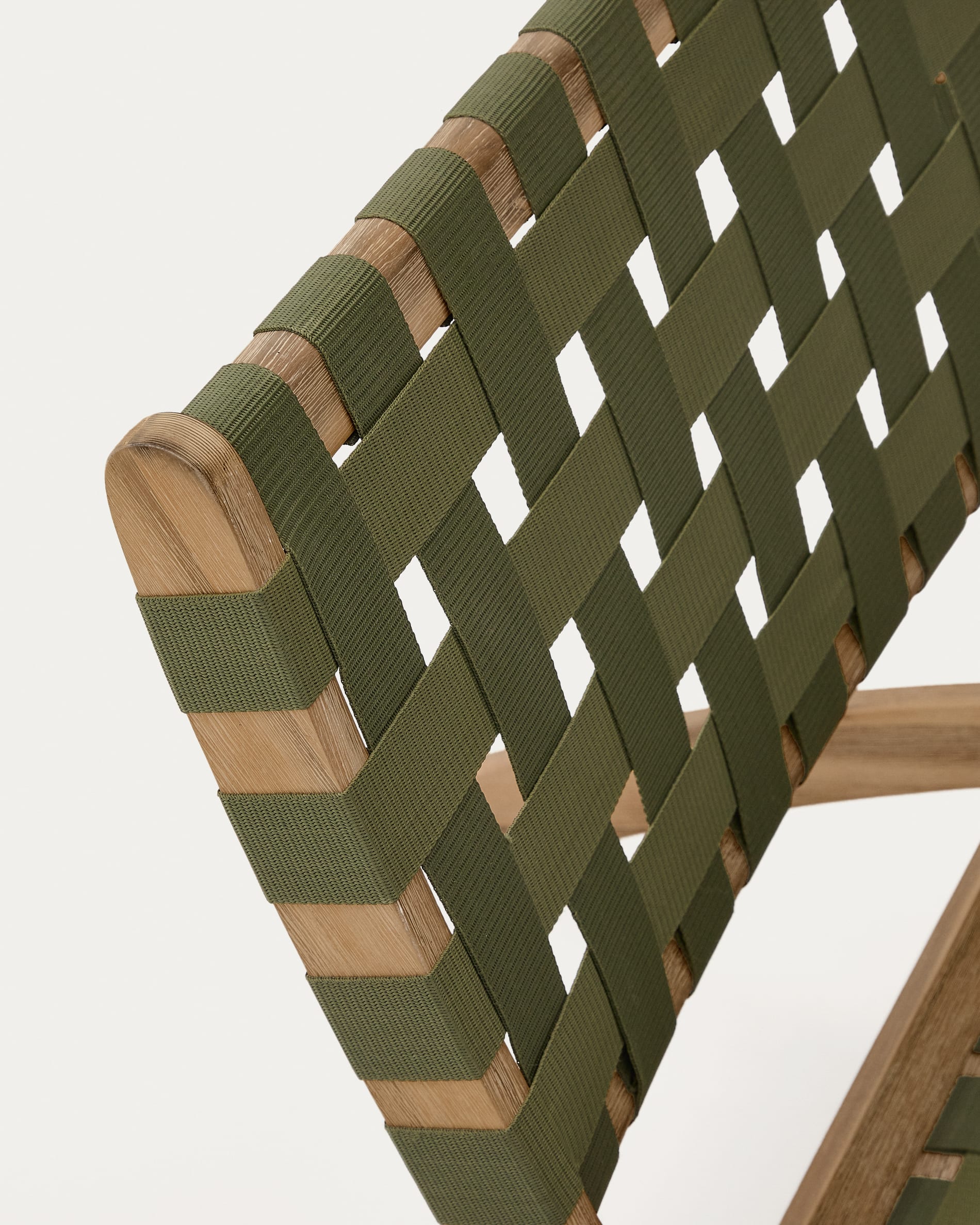 FSC 100% green cord and solid acacia wood Chabeli folding chair