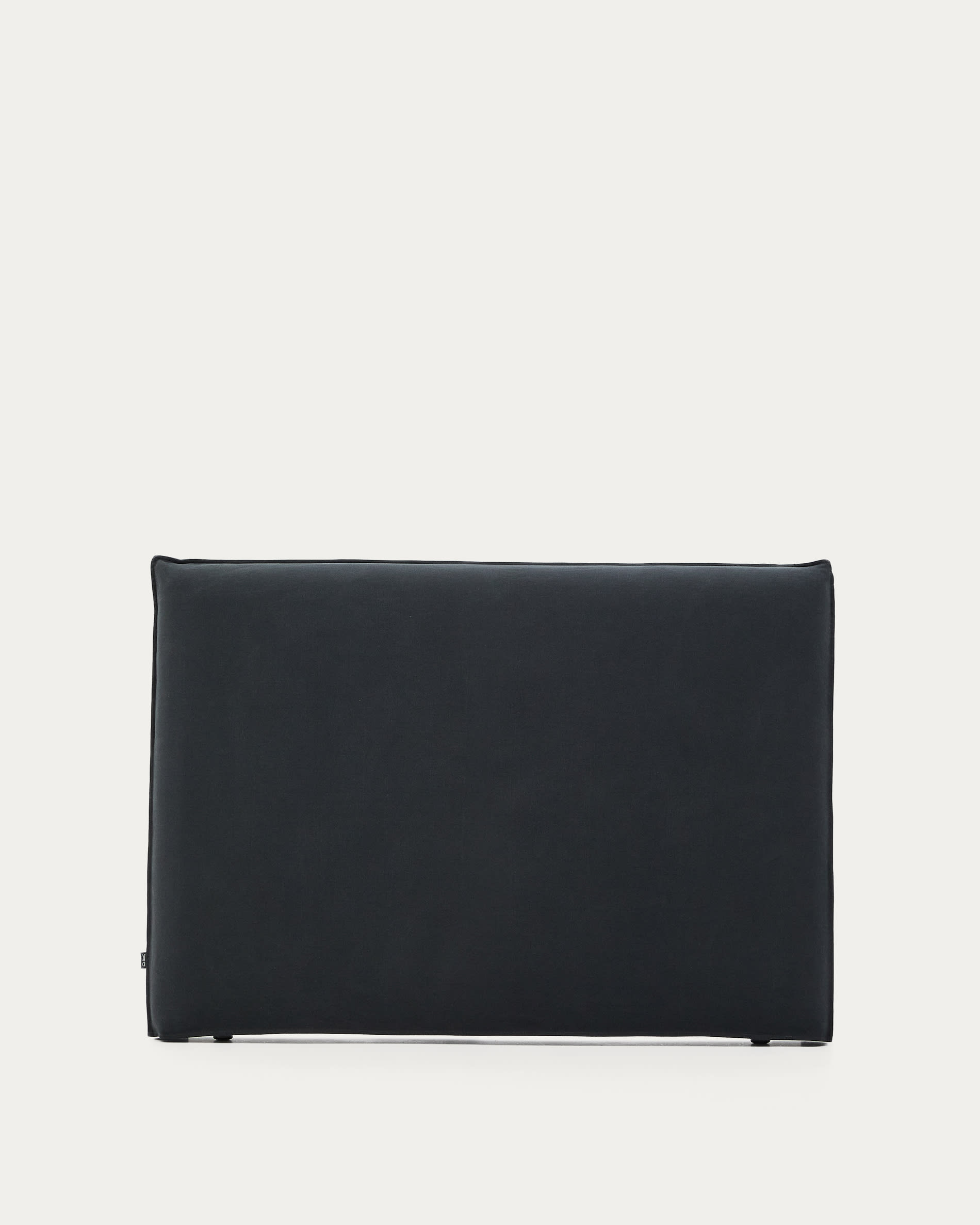 Anthracite grey linen and cotton Jaira headboard cover for a bed up to 150 cm