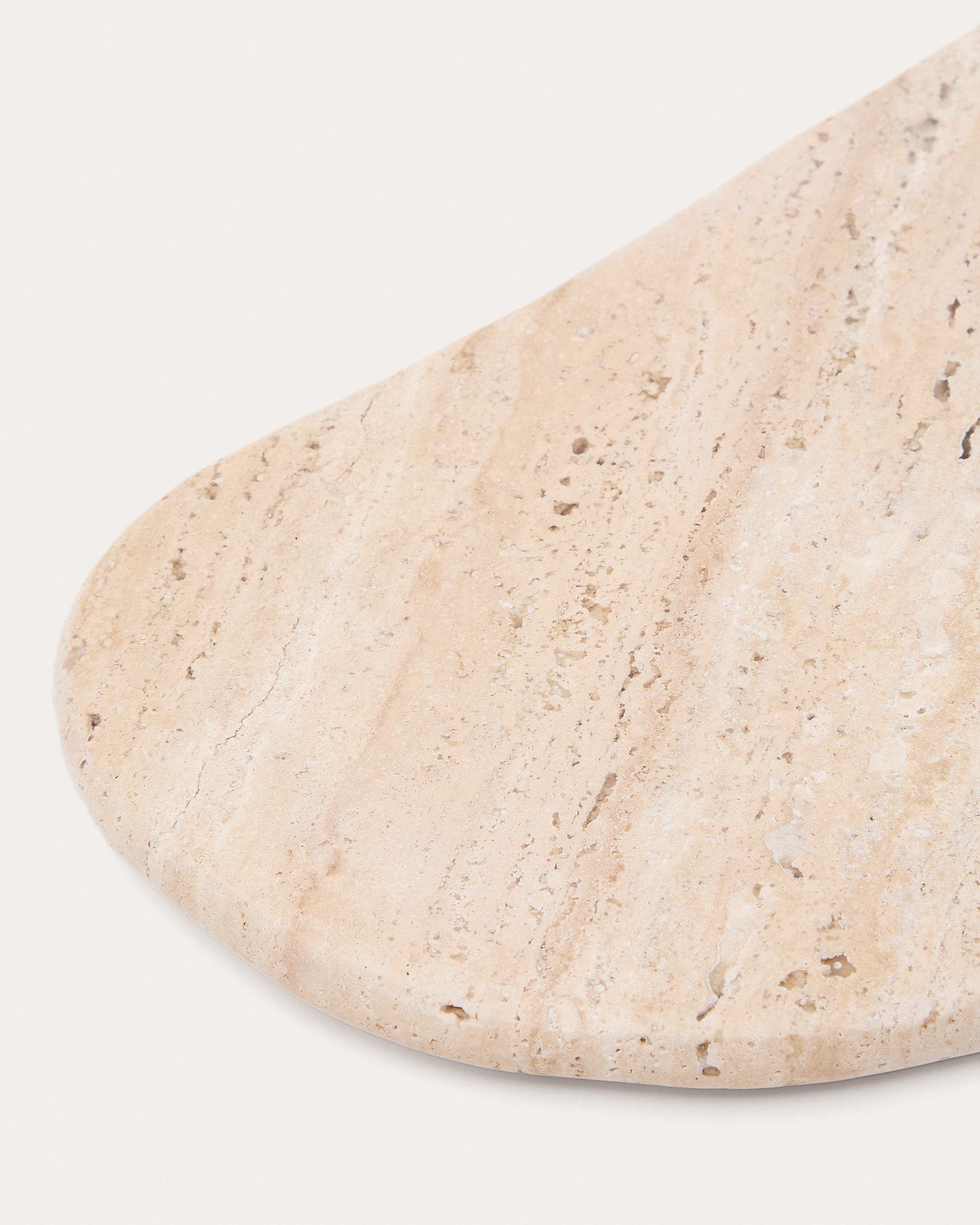 Zera serving board in beige travertine