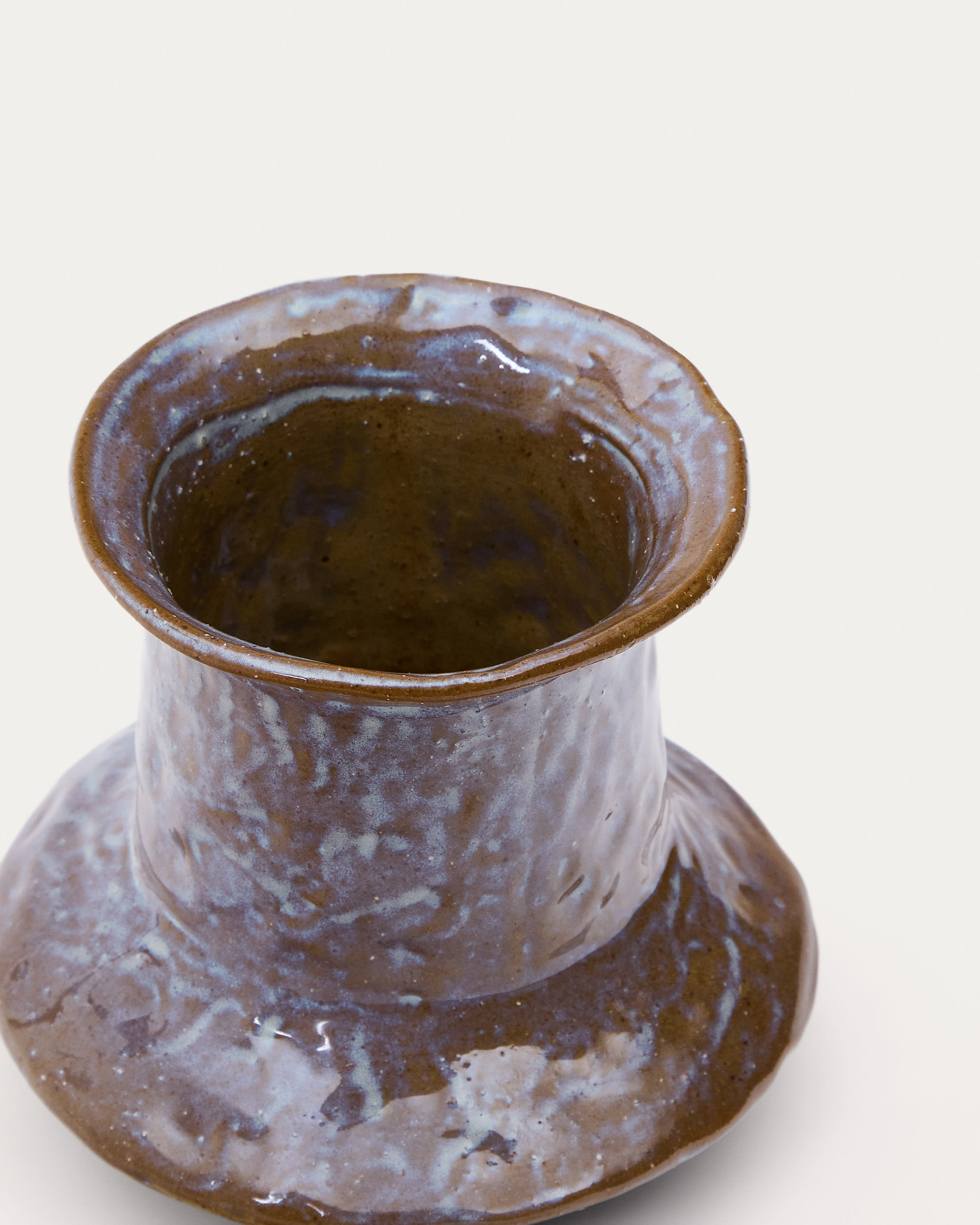 Olaris brown ceramic vase 16 cm