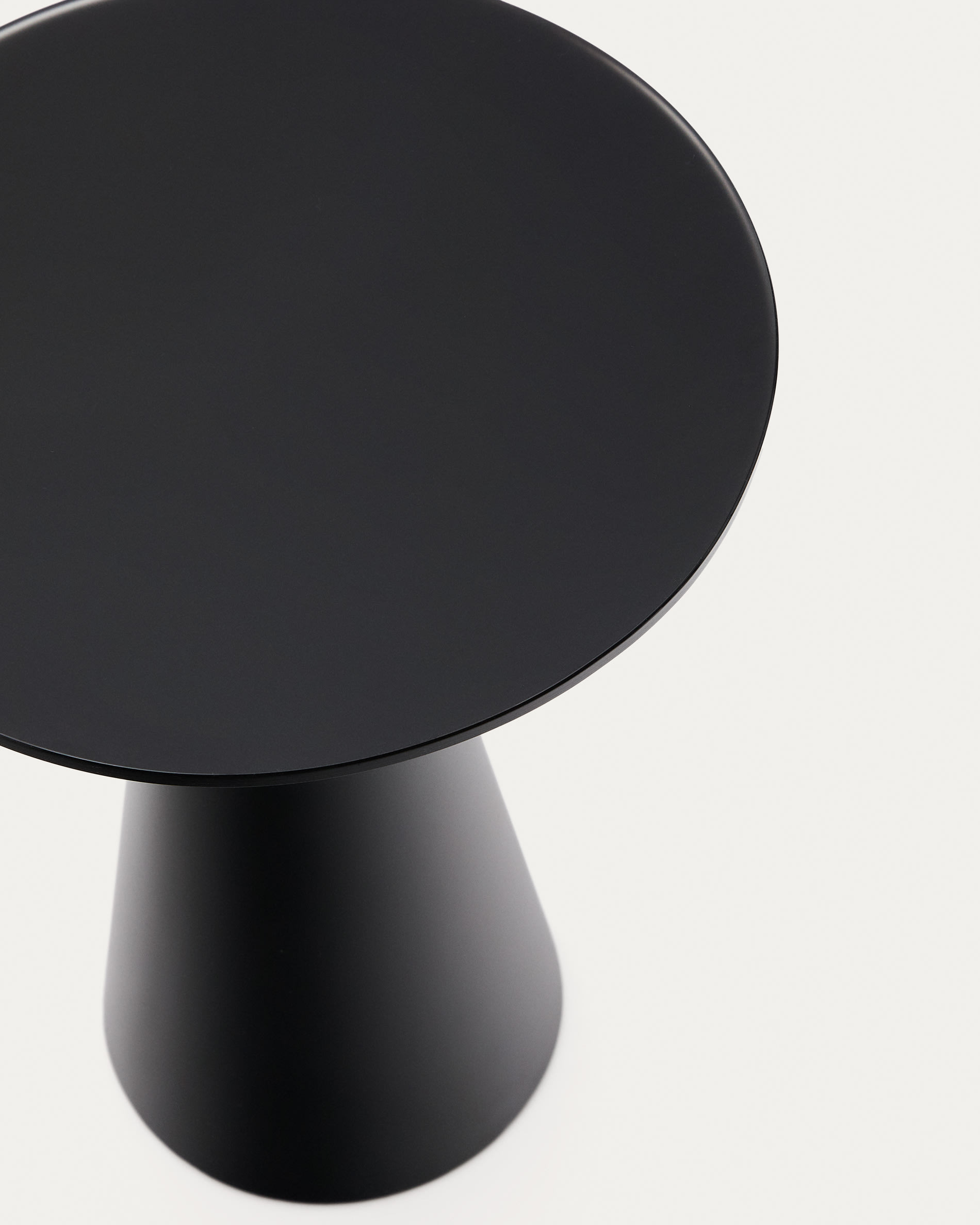 Wilshire side table with frosted tempered glass and steel