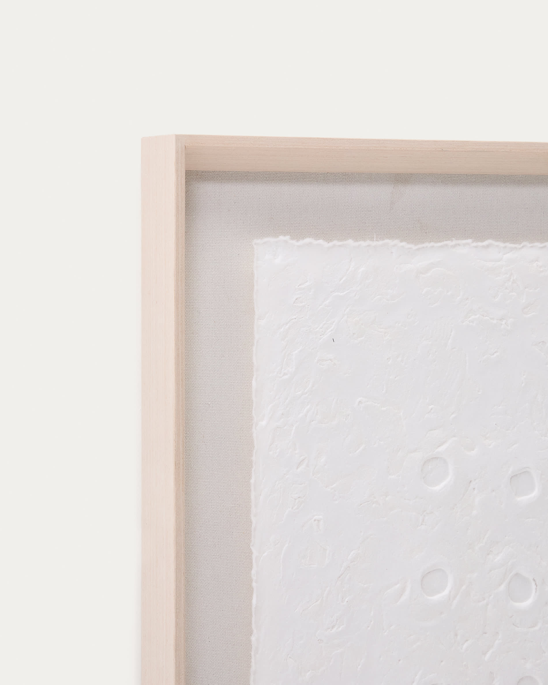 Olvin abstract picture on white recycled paper with hand-crafted reliefs 94 x 74 cm