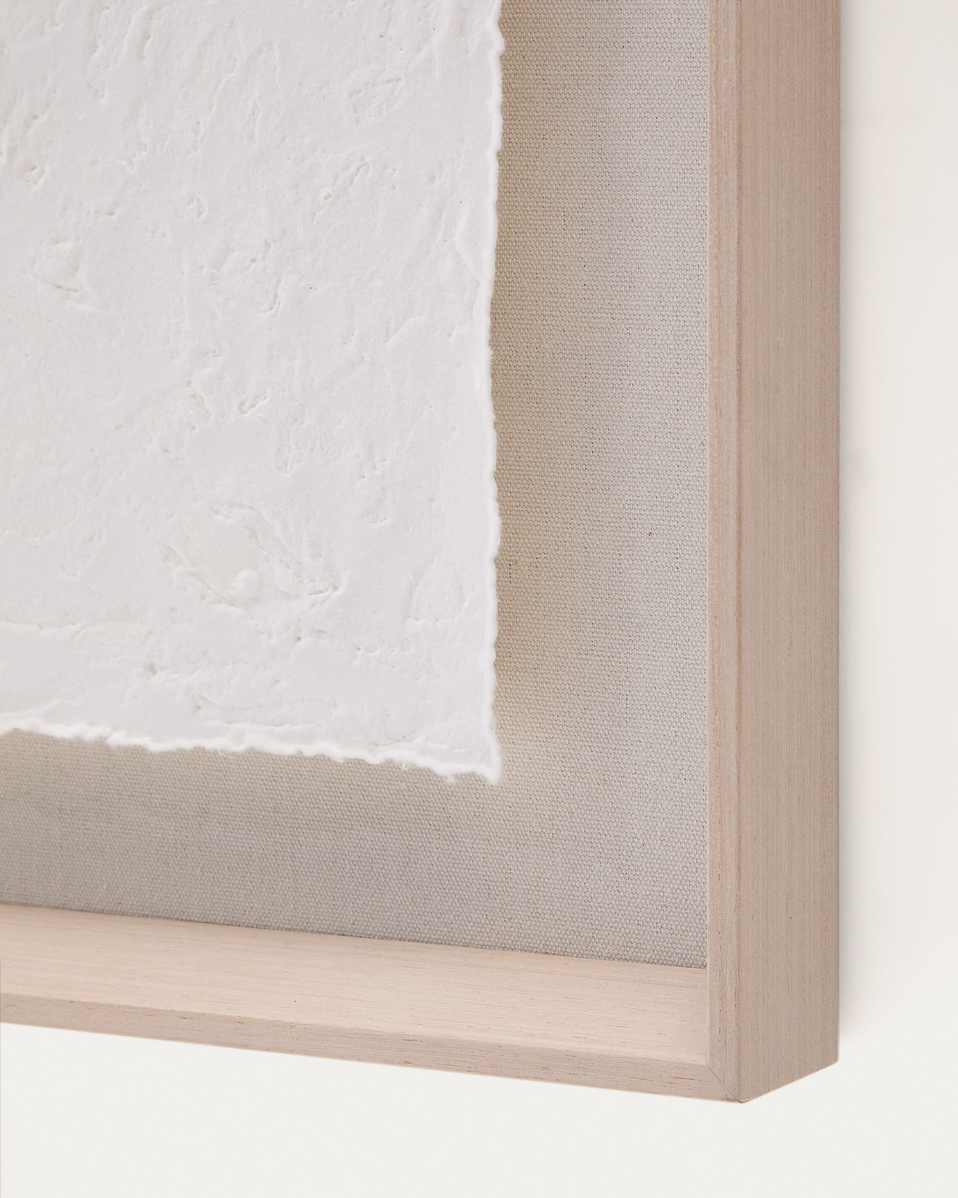 Olvin abstract picture on white recycled paper with hand-crafted reliefs 94 x 74 cm