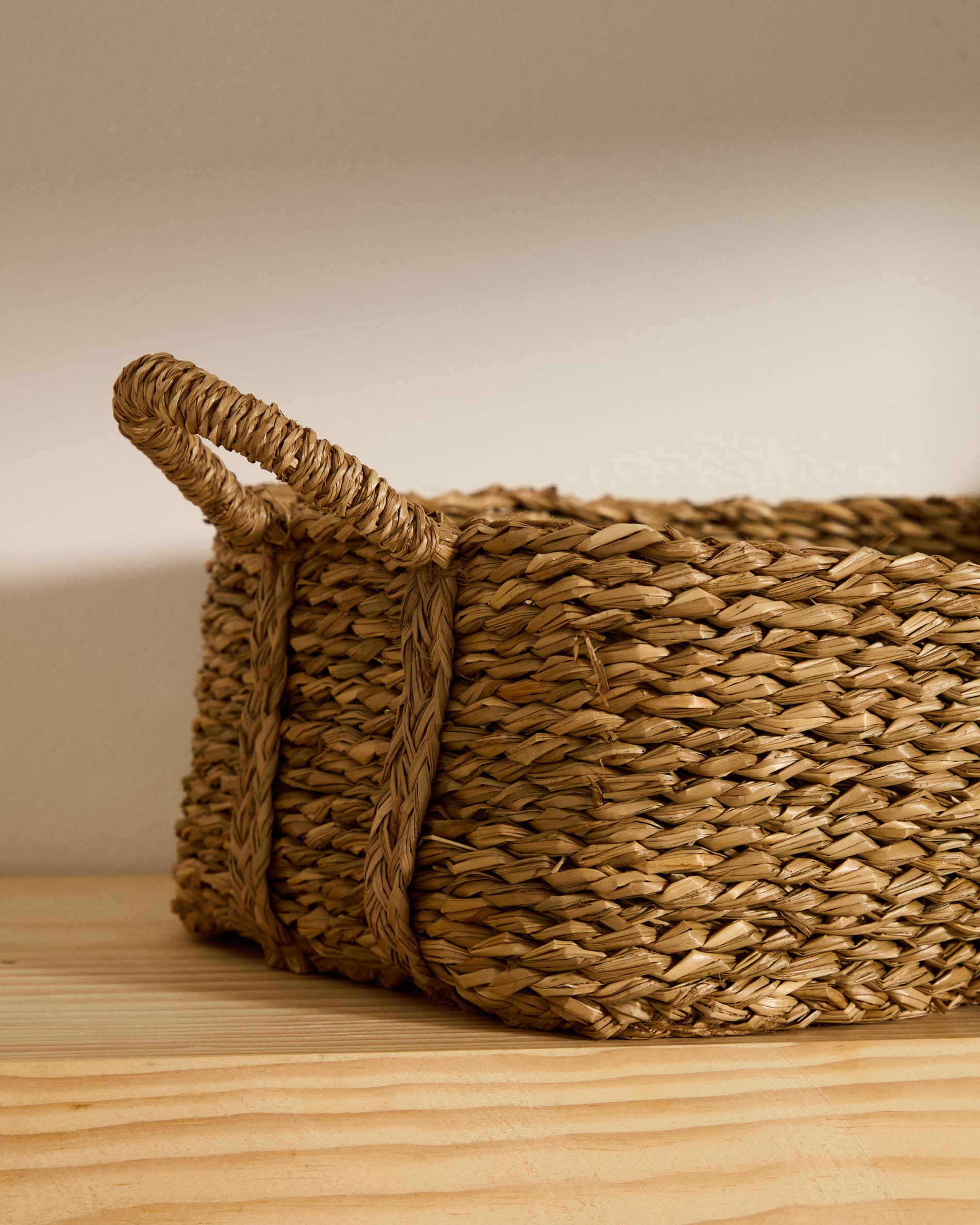Milly set of 2 natural fibre baskets, 32 x 20 cm / 34 x 20 cm