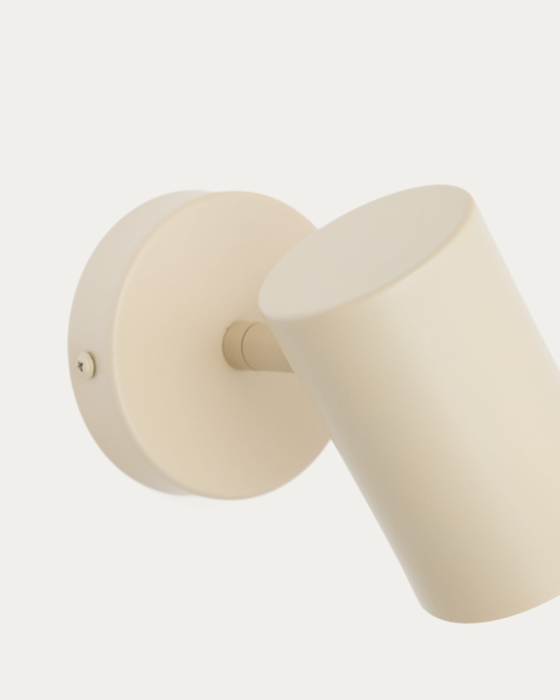 Manie metal wall-mounted light fixture with beige textured finish