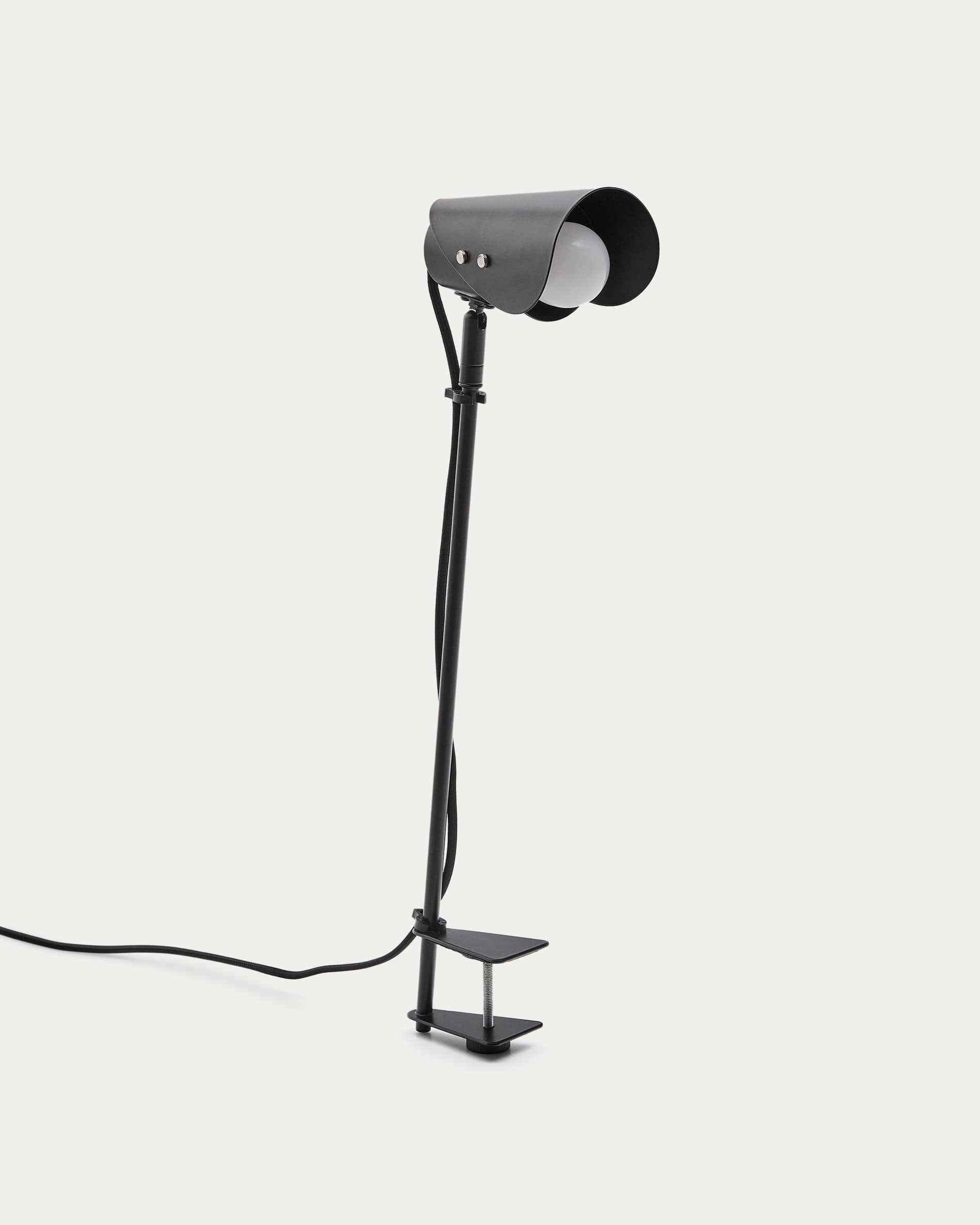 Vintage Industriële bureaulamp met massief gietijzeren voet