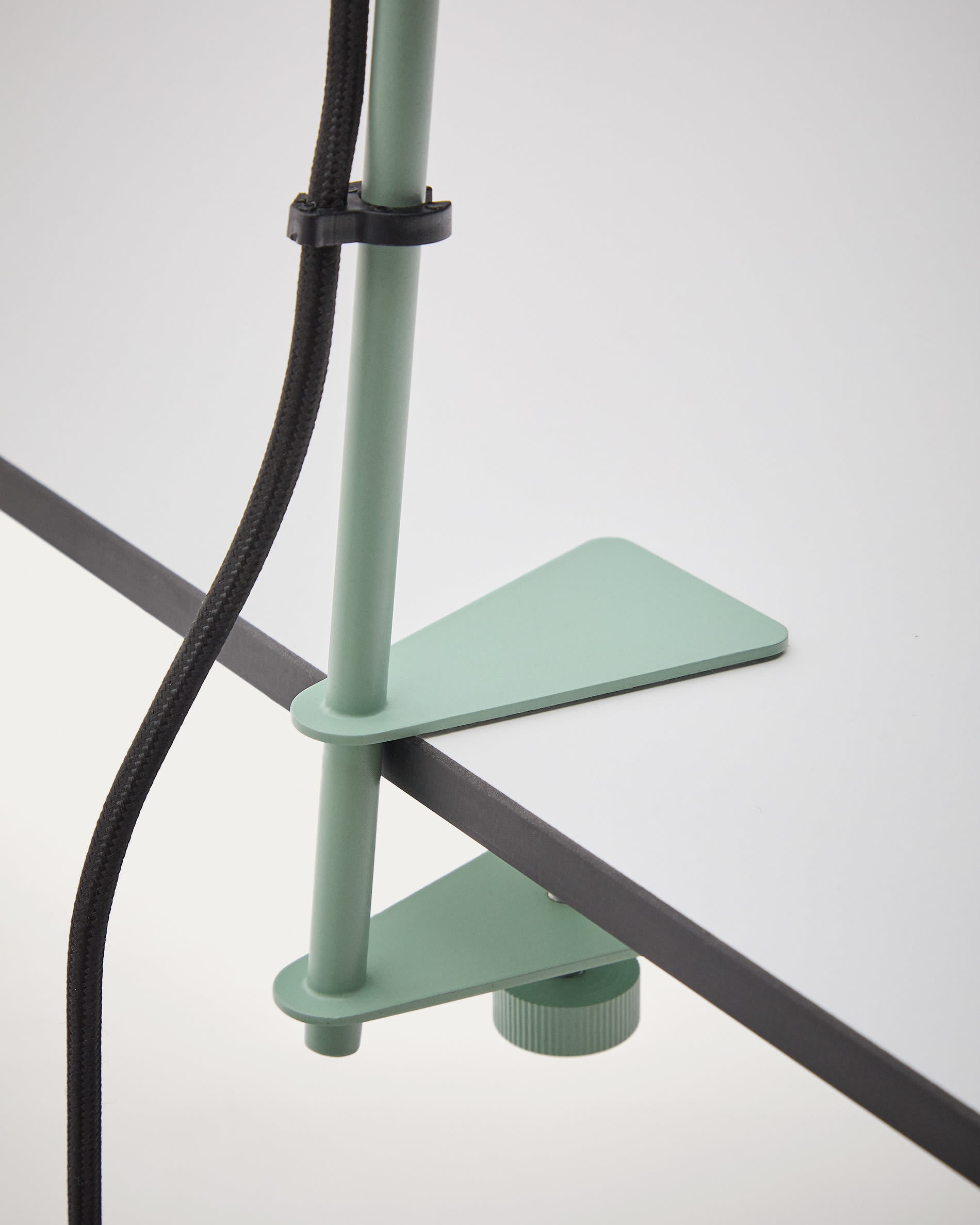 Jula desk lamp with clamp in green metal