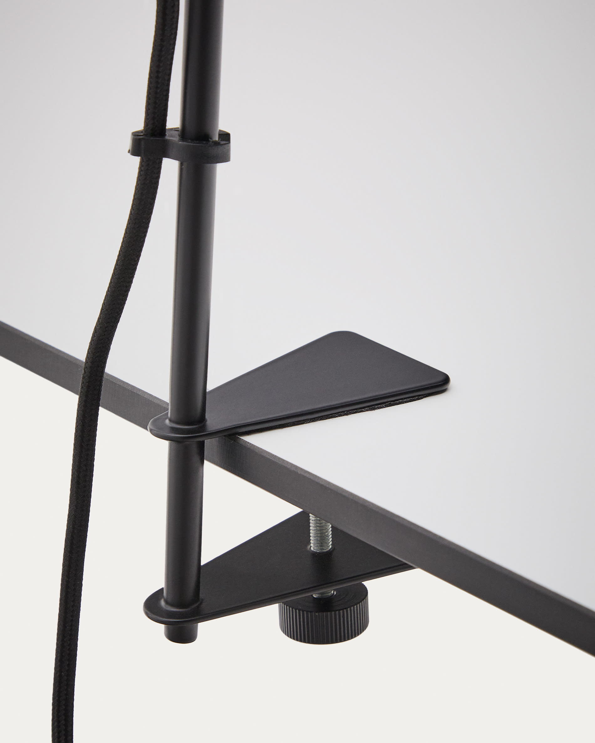 Jula desk lamp with clamp in black metal