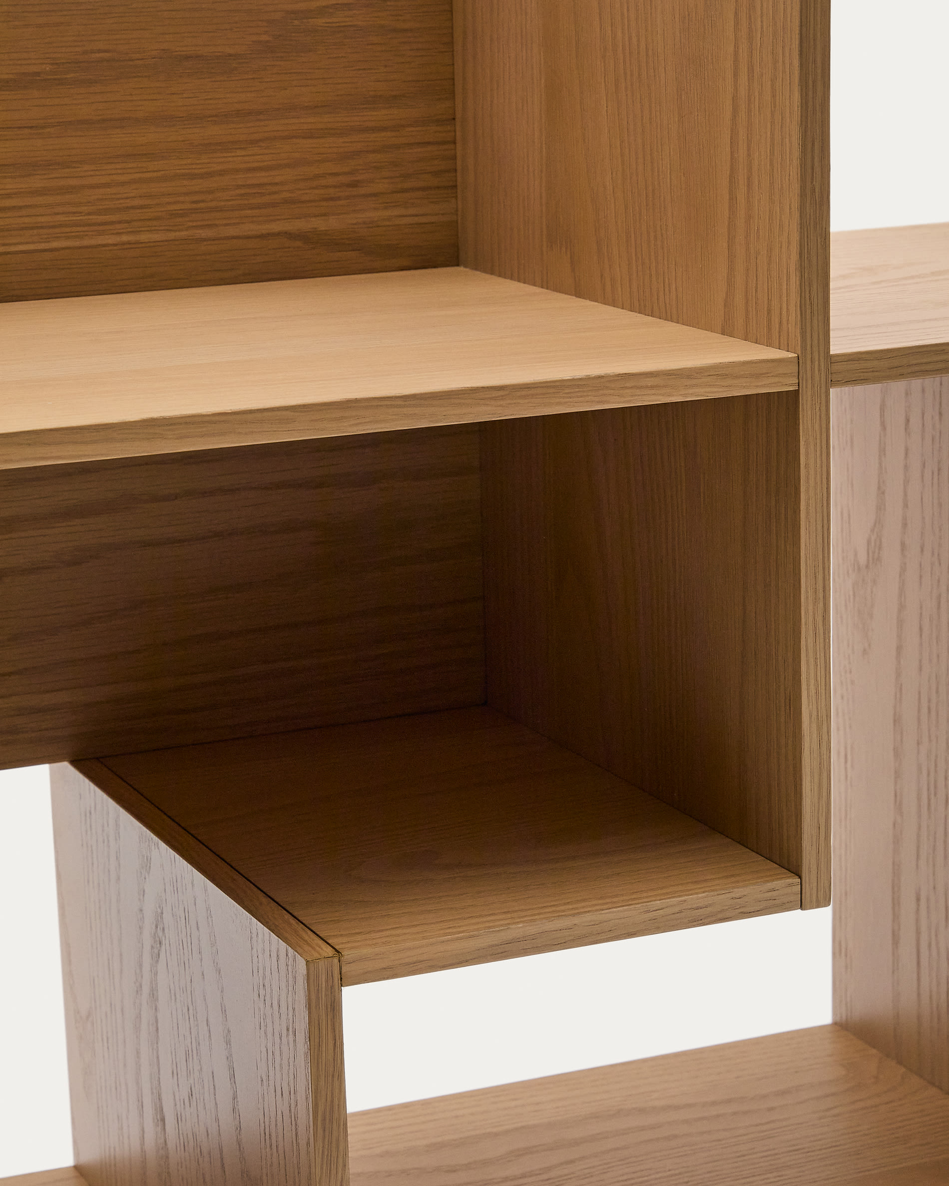 Ina modular shelving unit in oak veneer with natural finish 80 x 80cm FSC 100%
