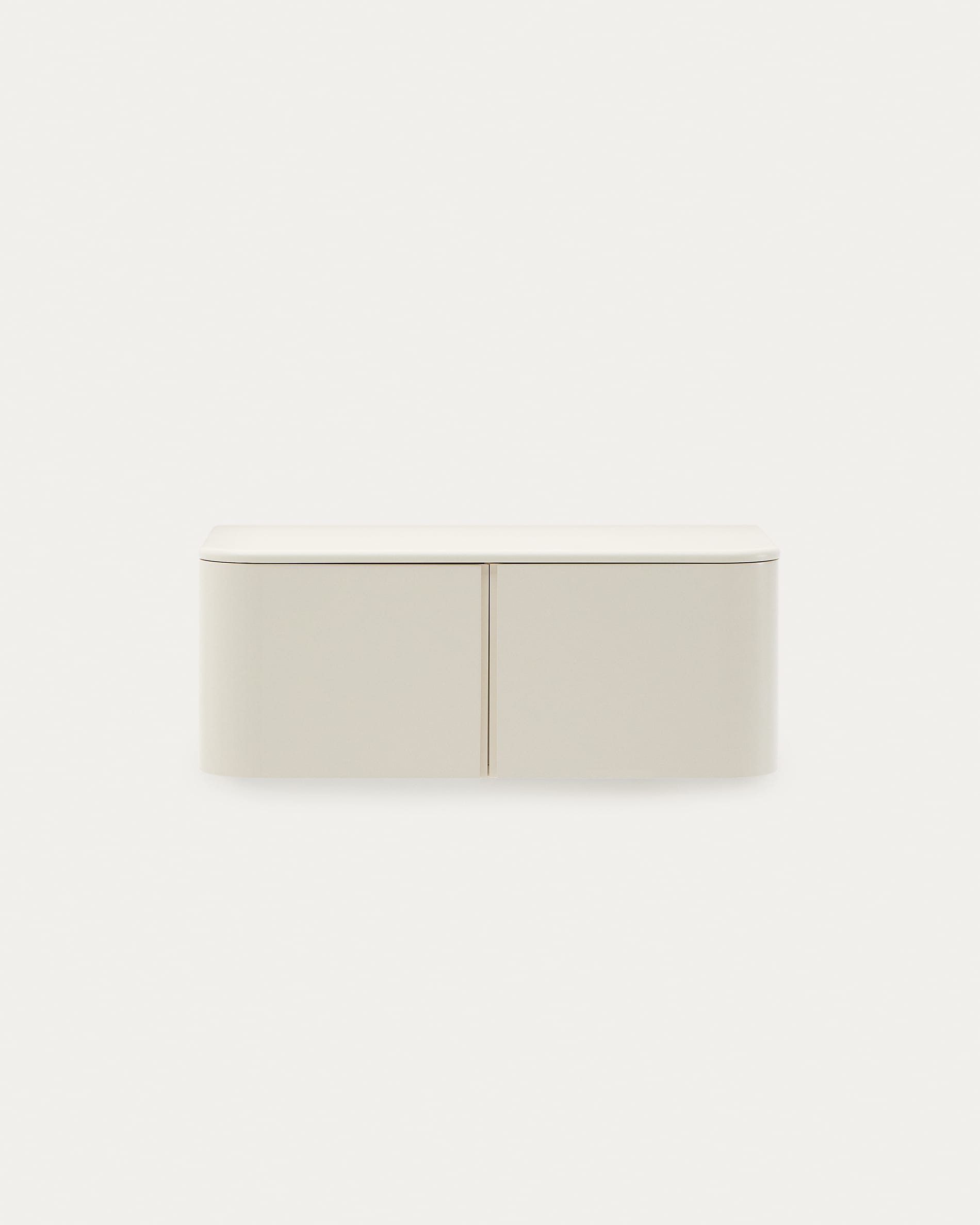 Salaya bathroom furniture in lacquered beige ash laminated plywood 90 x 45 cm