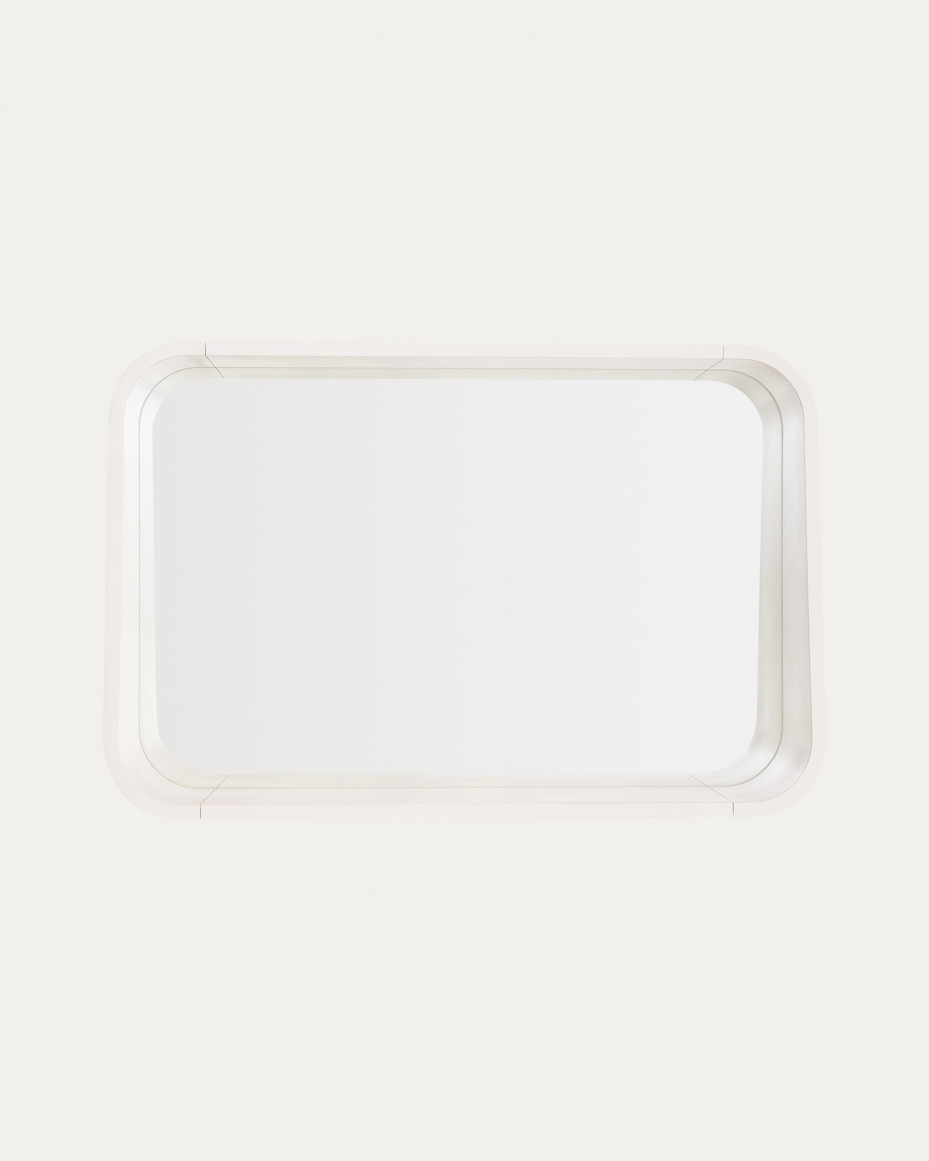 Salaya mirror in lacquered beige ash laminated plywood 90 x 60 cm