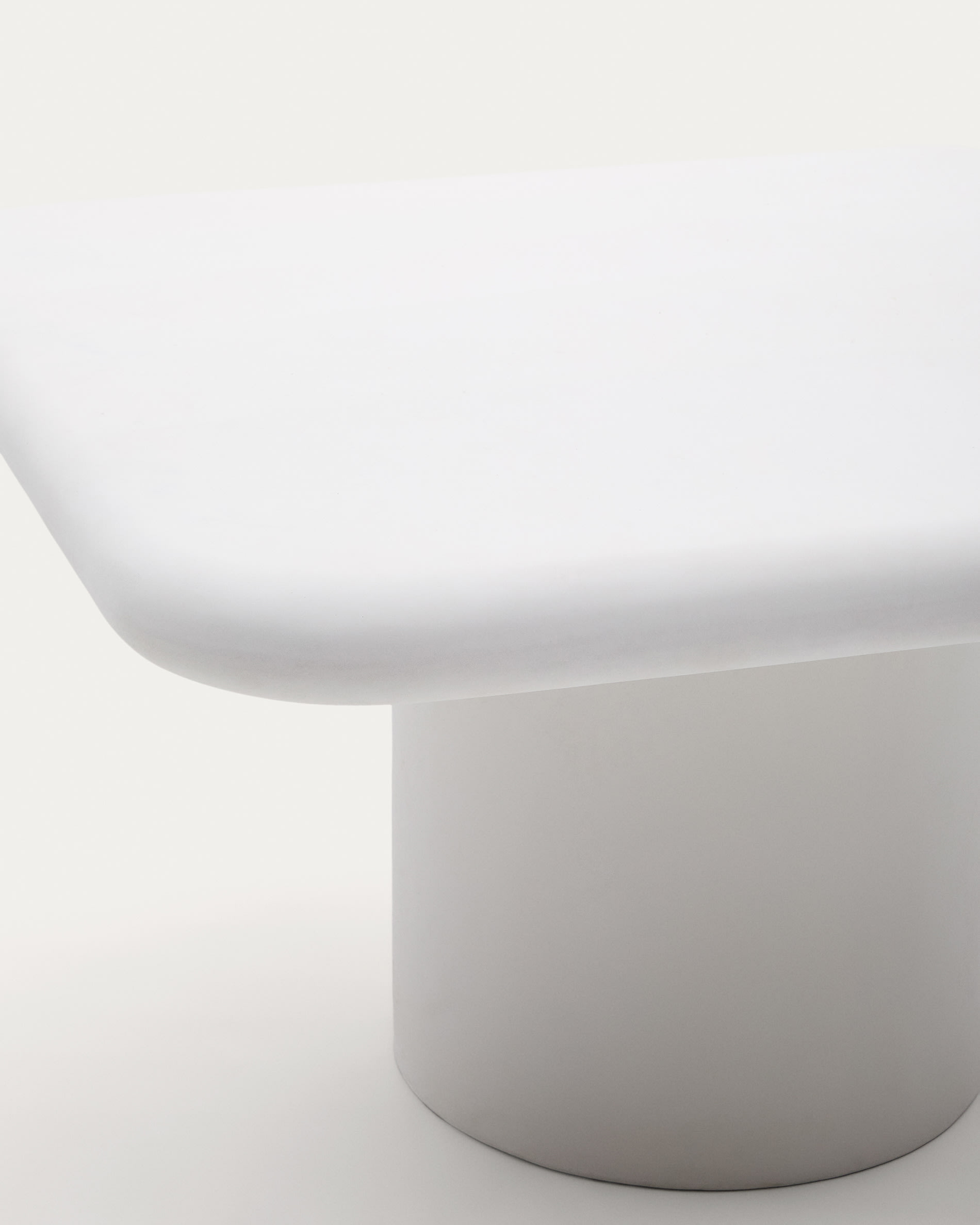 Addaia white cement table 135 x 135cm