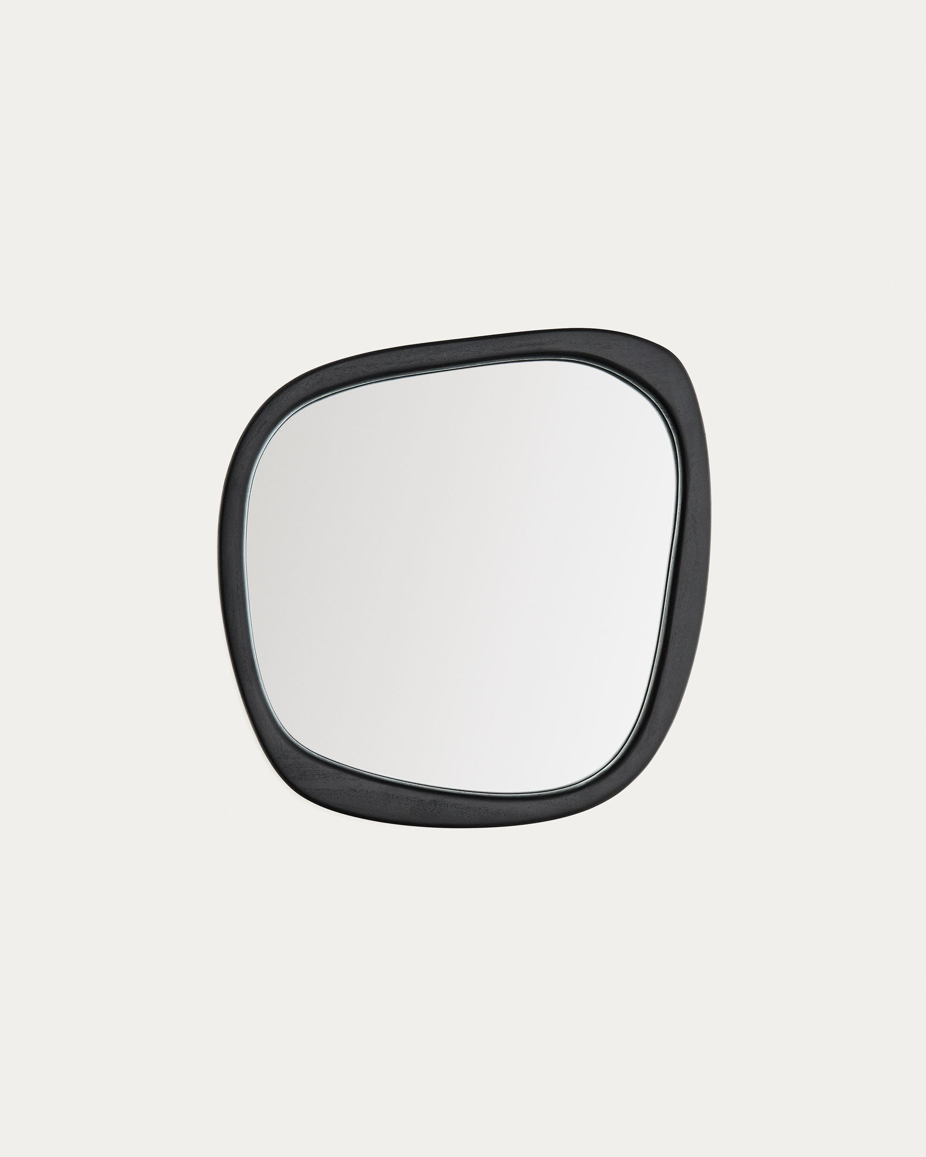 Alura black teak wood mirror 45,5 x 47 cm FSC 100%