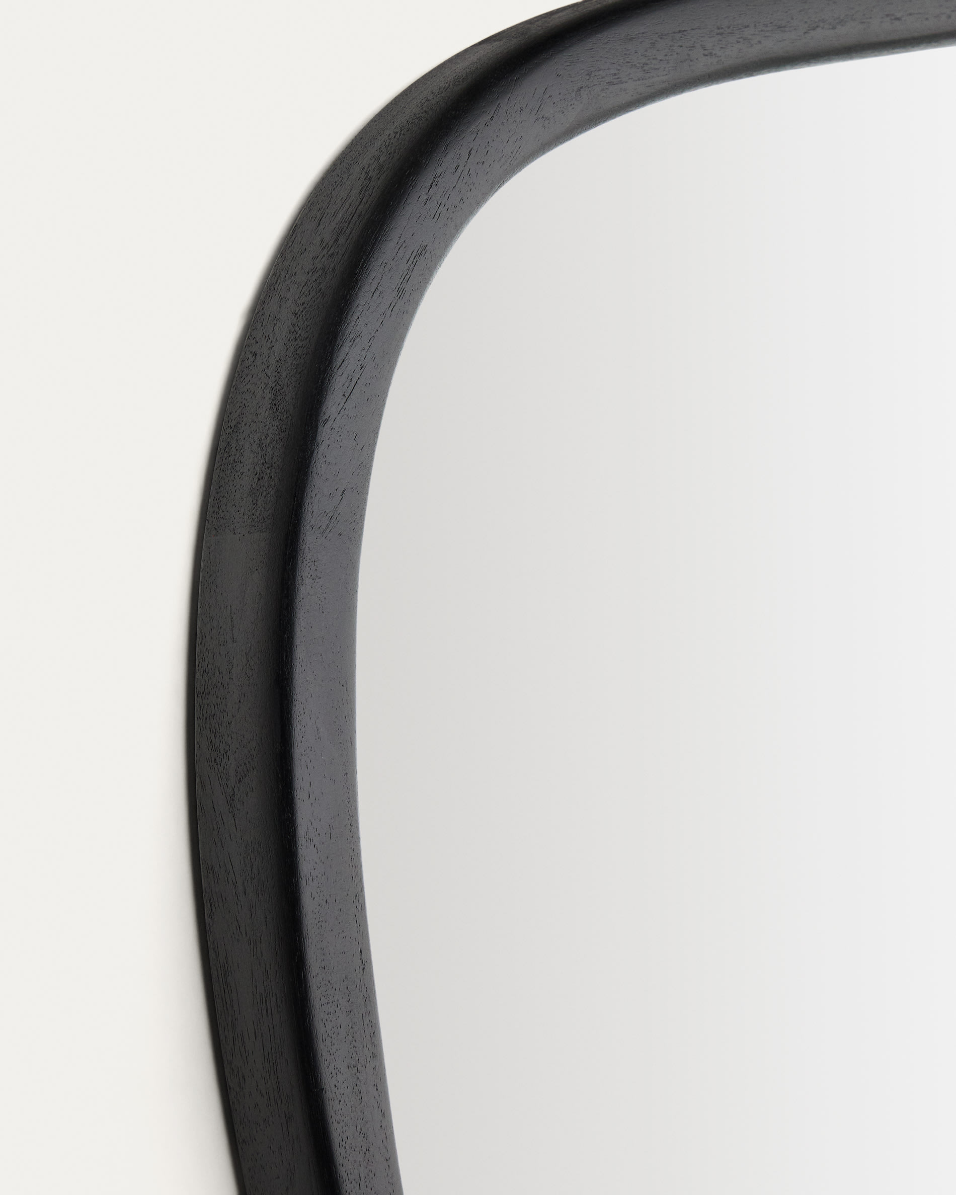 Alura black teak wood mirror 45,5 x 47 cm FSC 100%