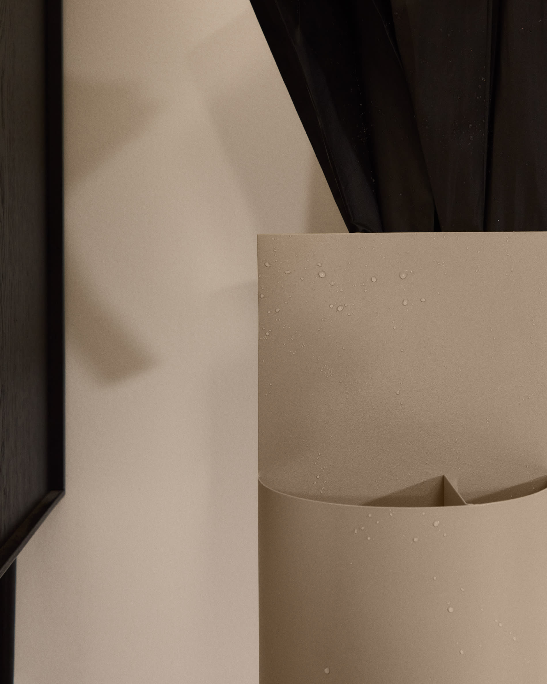 Atin beige metal small umbrella stand