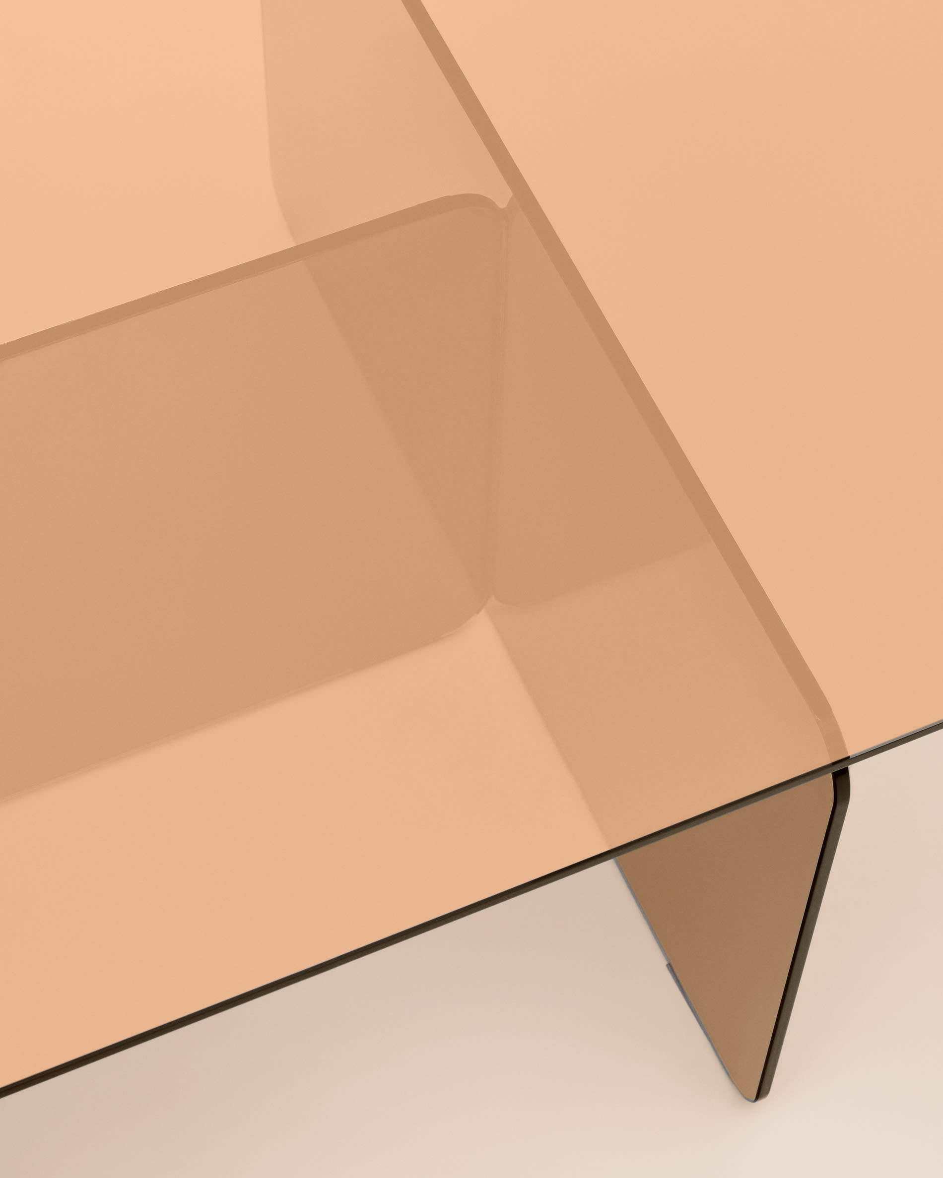 Zaren brown, tempered-glass coffee table, 120 x 60 cm