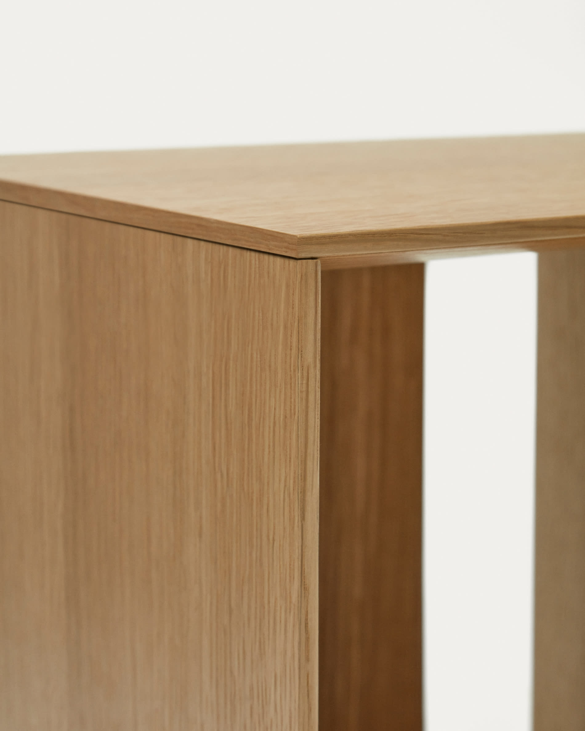 Litto set of 6 modular shelving units in oak wood veneer, 168 x 114 cm