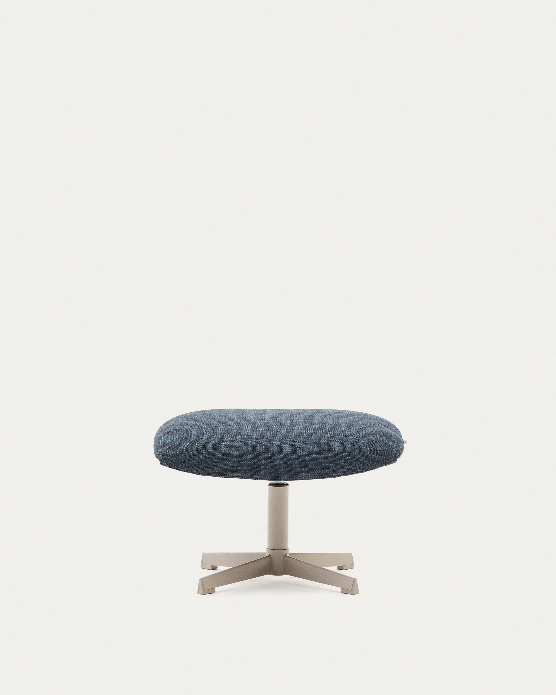 Jaspe swivel footrest in blue and metal with a grey finish FSC™ 100%.