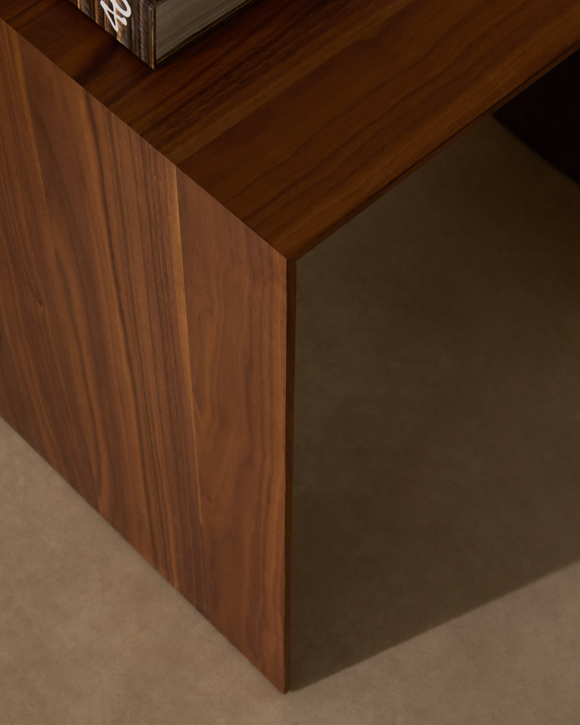 Litto walnut veneer FSC Mix Credit side table, 55 x 40 cm