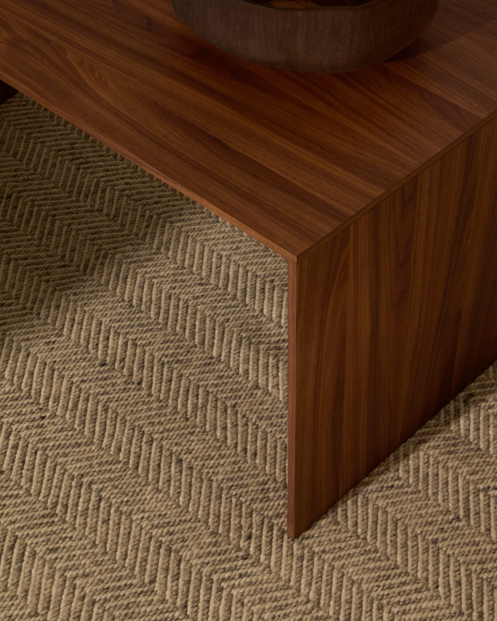 Litto walnut veneer FSC Mix Credit coffee table, 90 x 45 cm